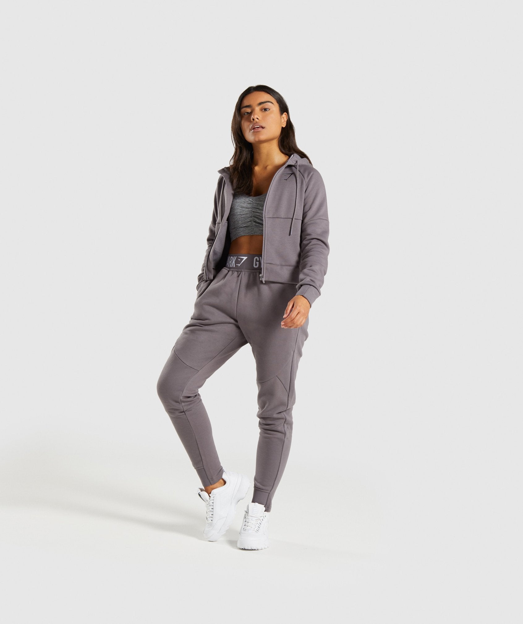 Comfy Tracksuit Zip Hoodie in Slate Lavender - view 4