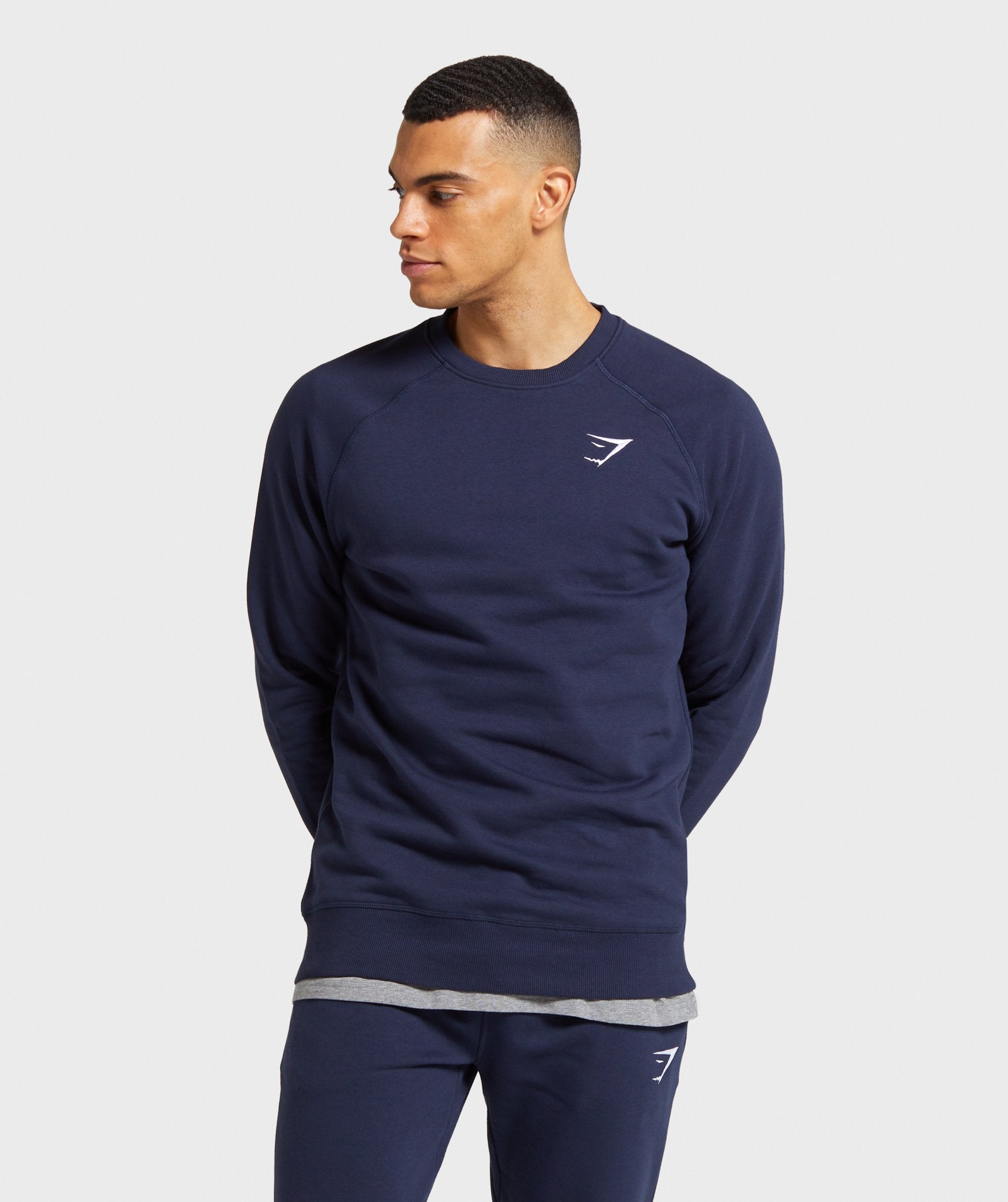 Gymshark Crest Sweatshirt - Dark Blue Image A