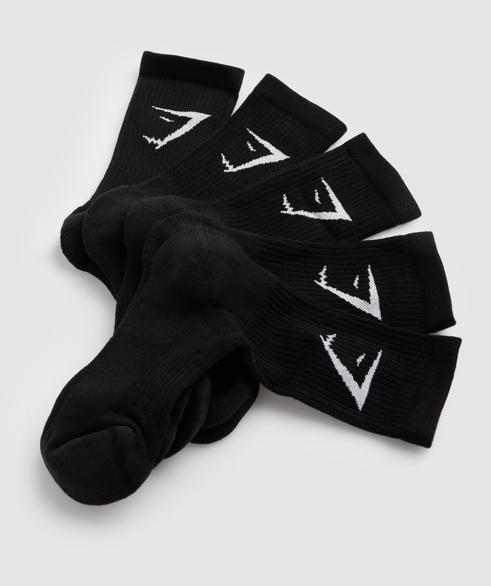 Crew Socks 5pk in Black - view 2