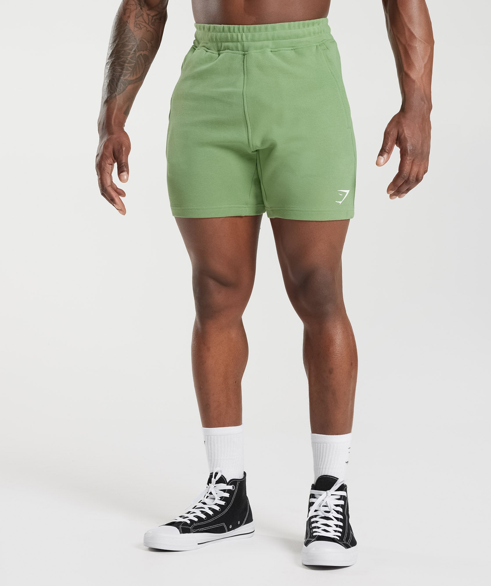 React 7" Shorts in Tea Green - view 1