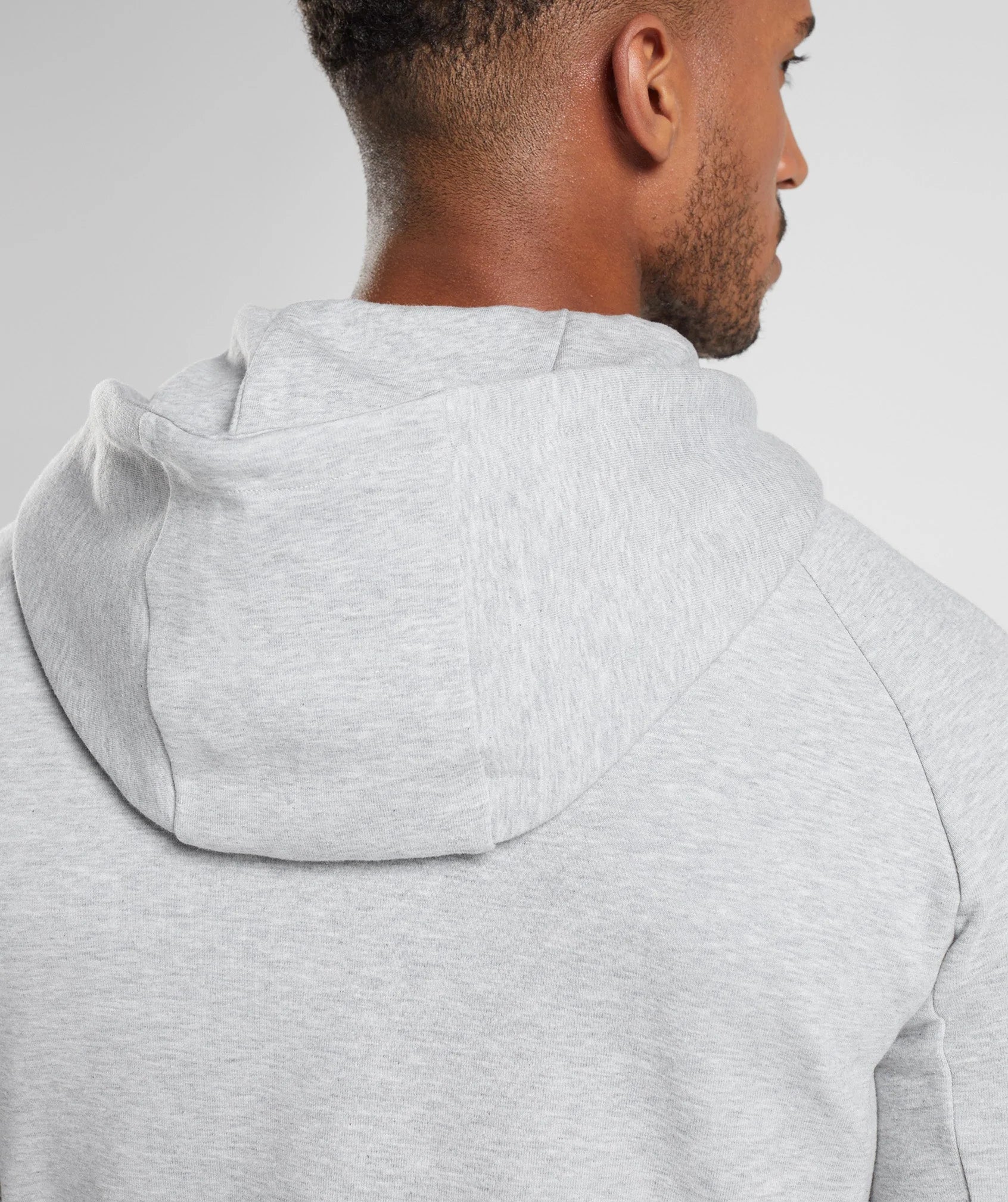 React Zip Hoodie in Light Grey Core Marl - view 5