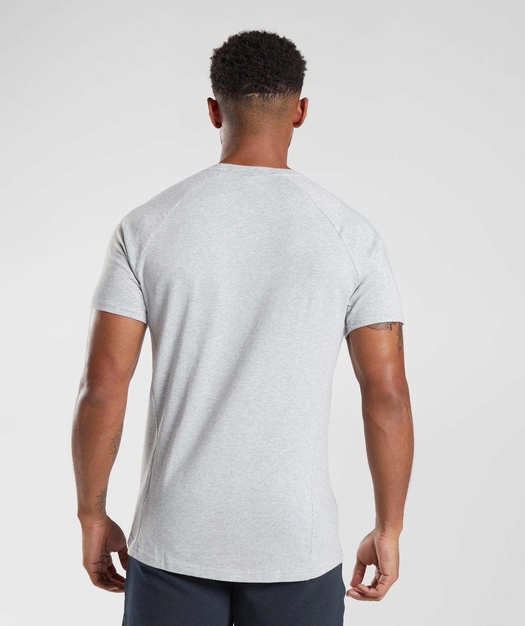 React T-Shirt in Light Grey Core Marl - view 2