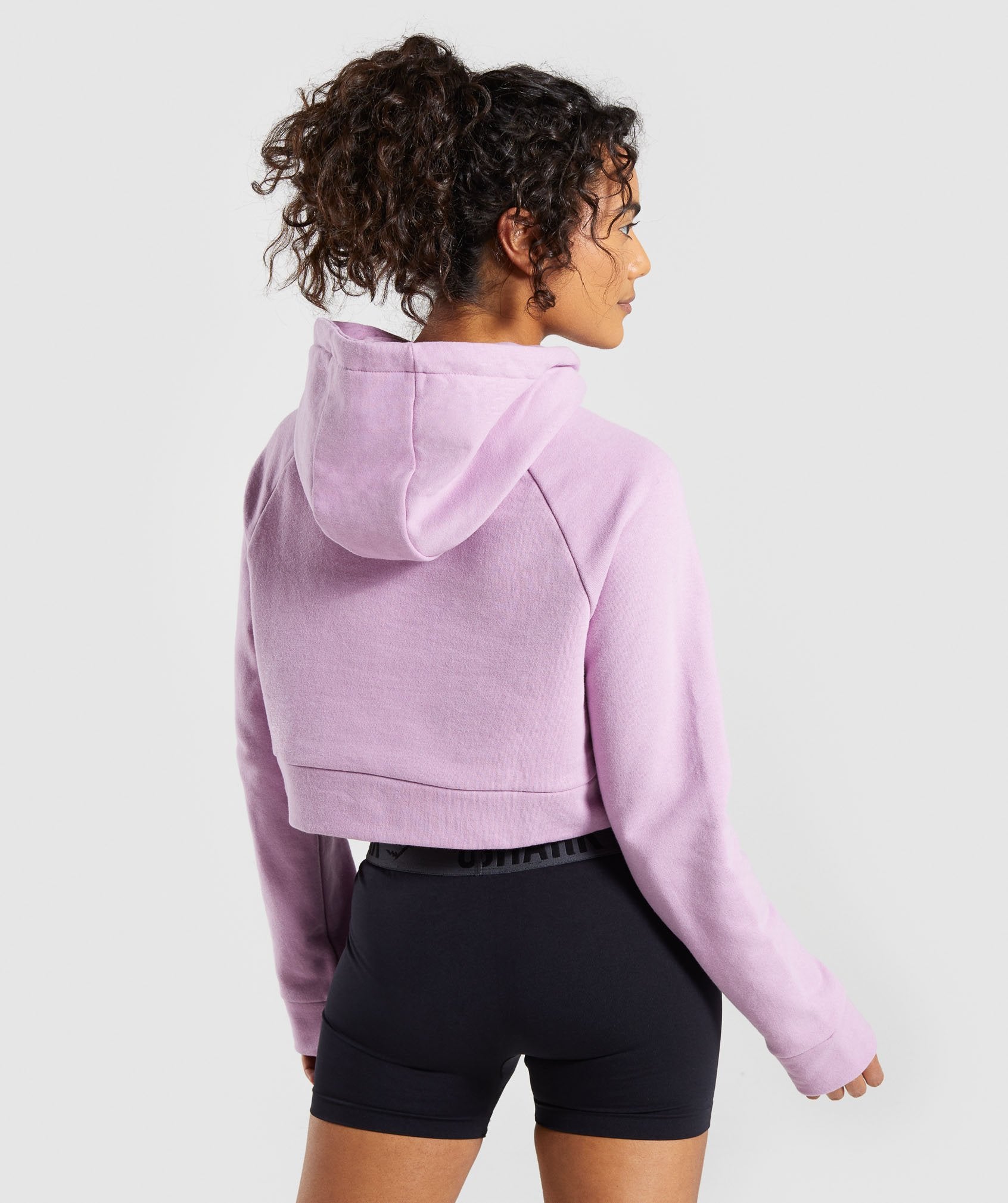 Cropped Crest Hoodie in Pink - view 2