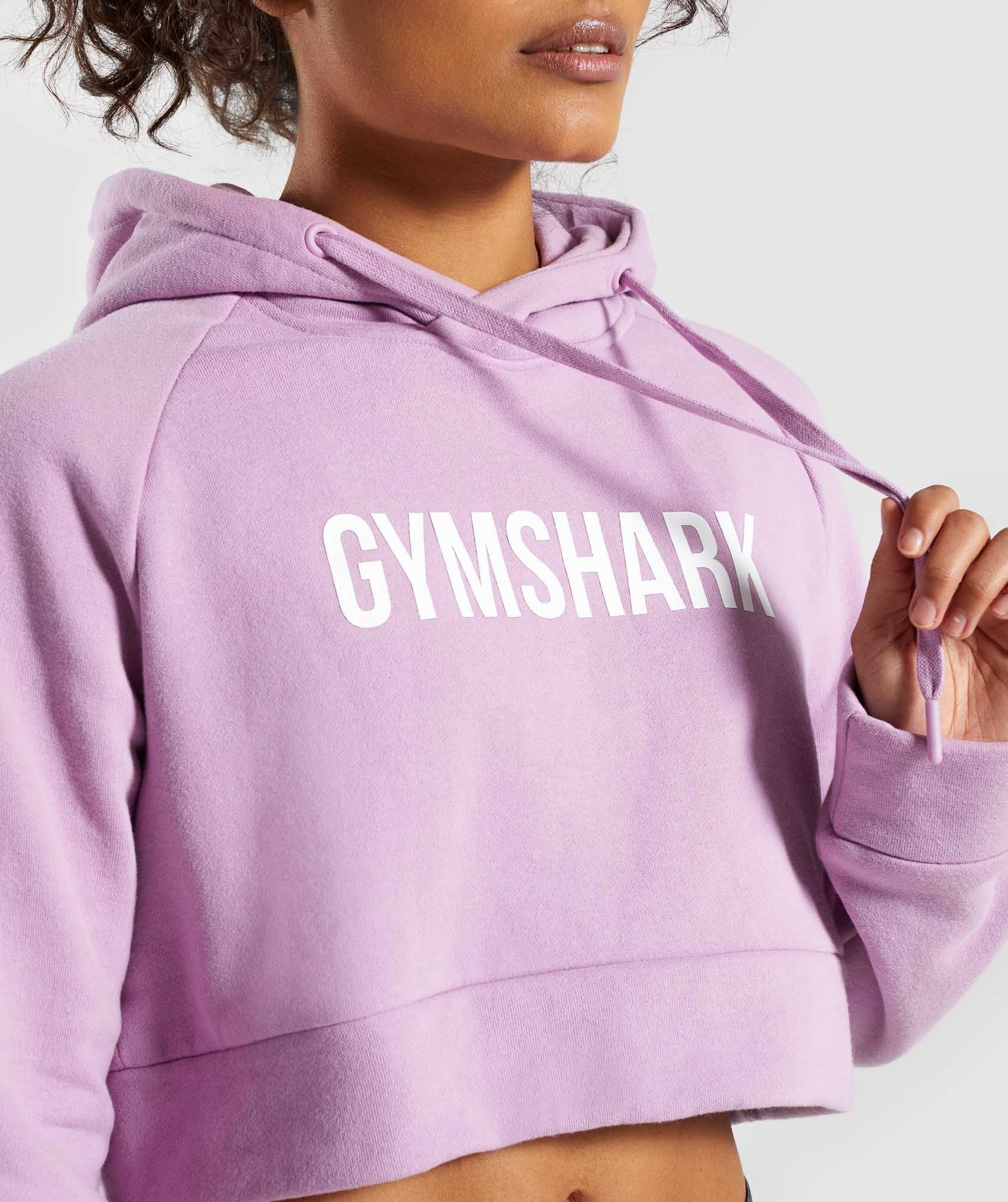Cropped Crest Hoodie in Pink - view 5