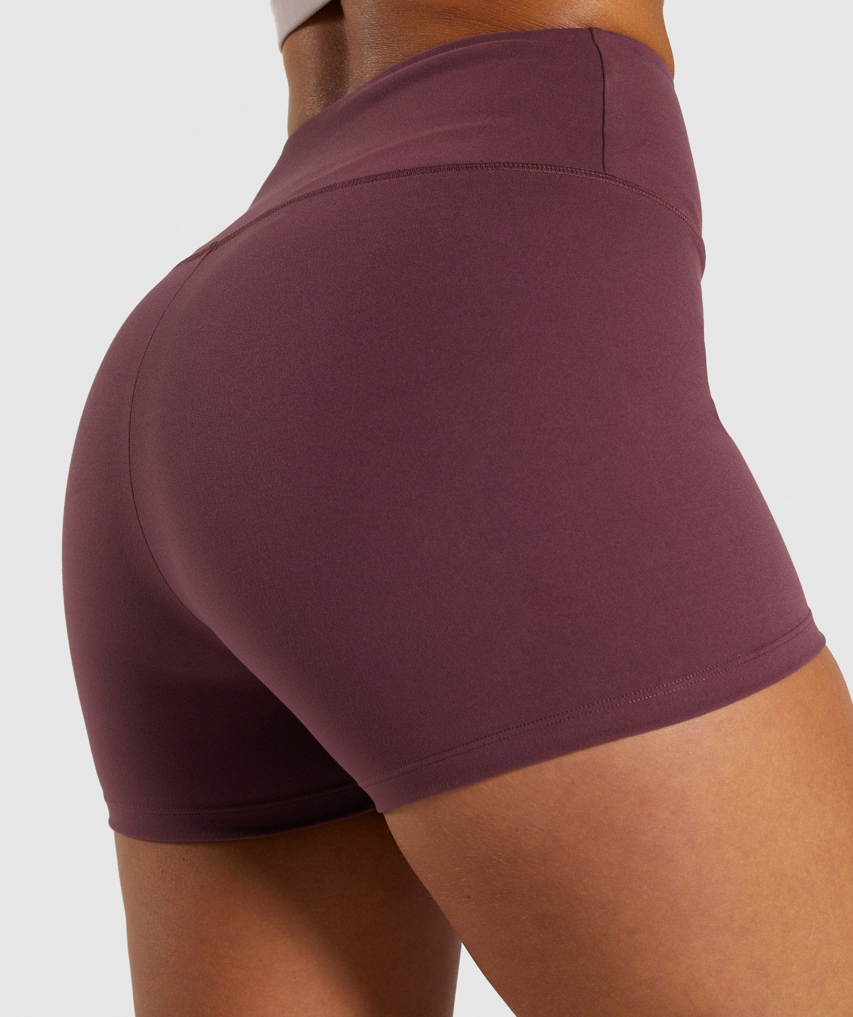 Dreamy High Waisted Shorts in Berry Red - view 6