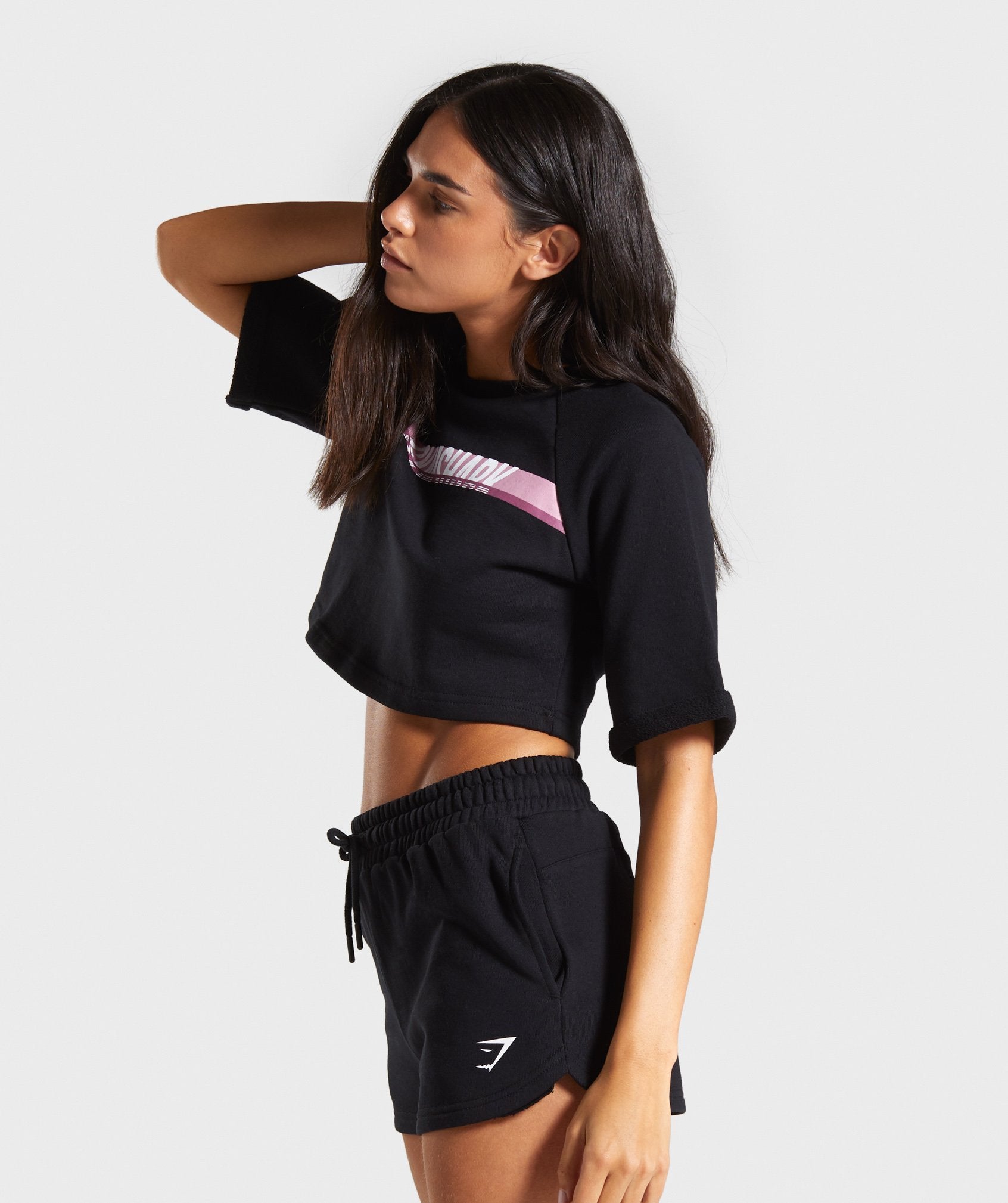 Dash Boxy Crop Top in Black - view 3