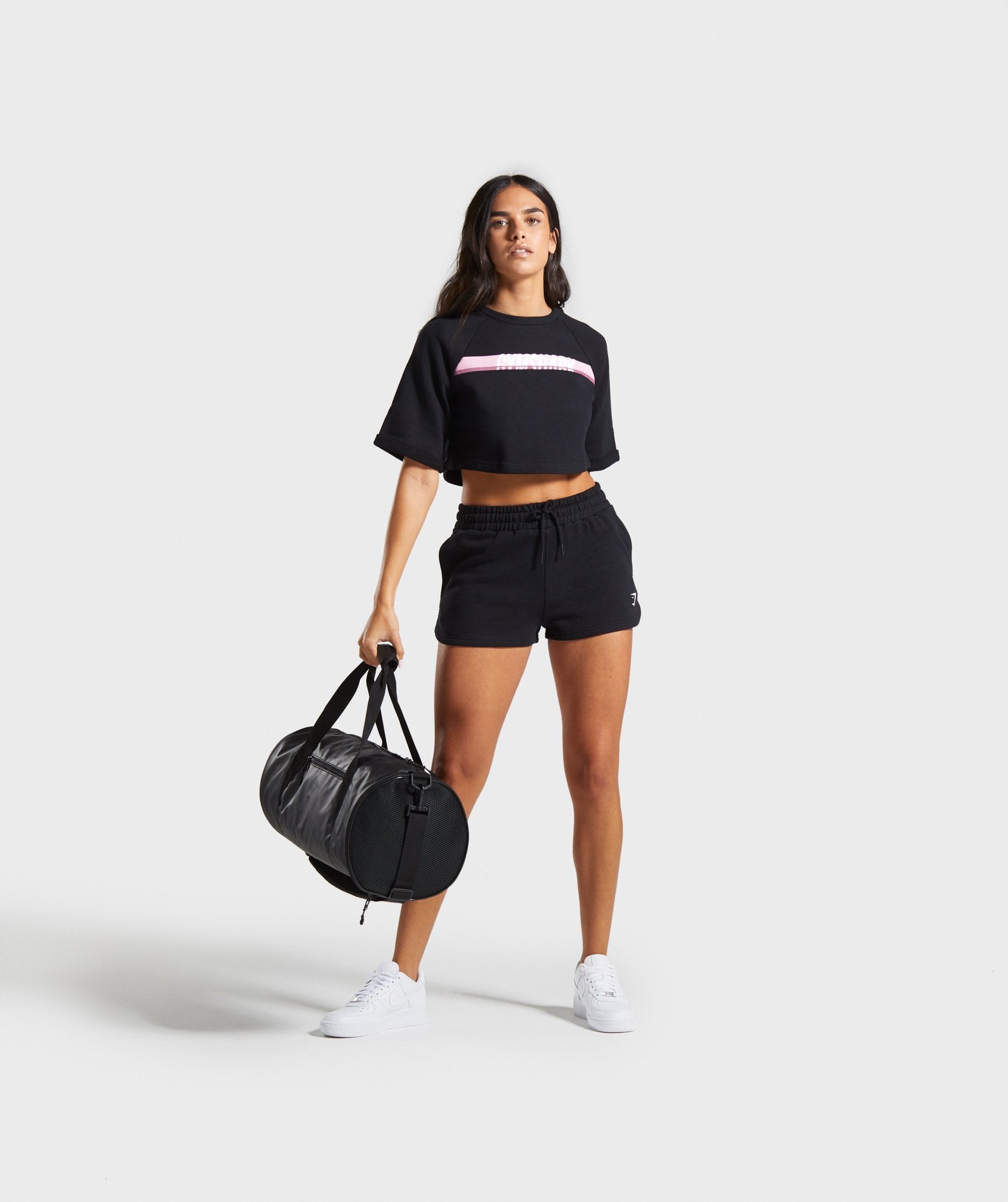 Dash Boxy Crop Top in Black - view 4