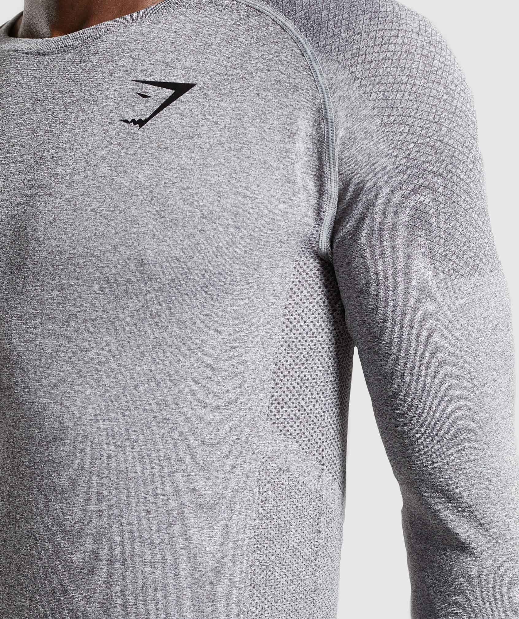 Define Seamless Long Sleeve T-Shirt in Smokey Grey Marl - view 6