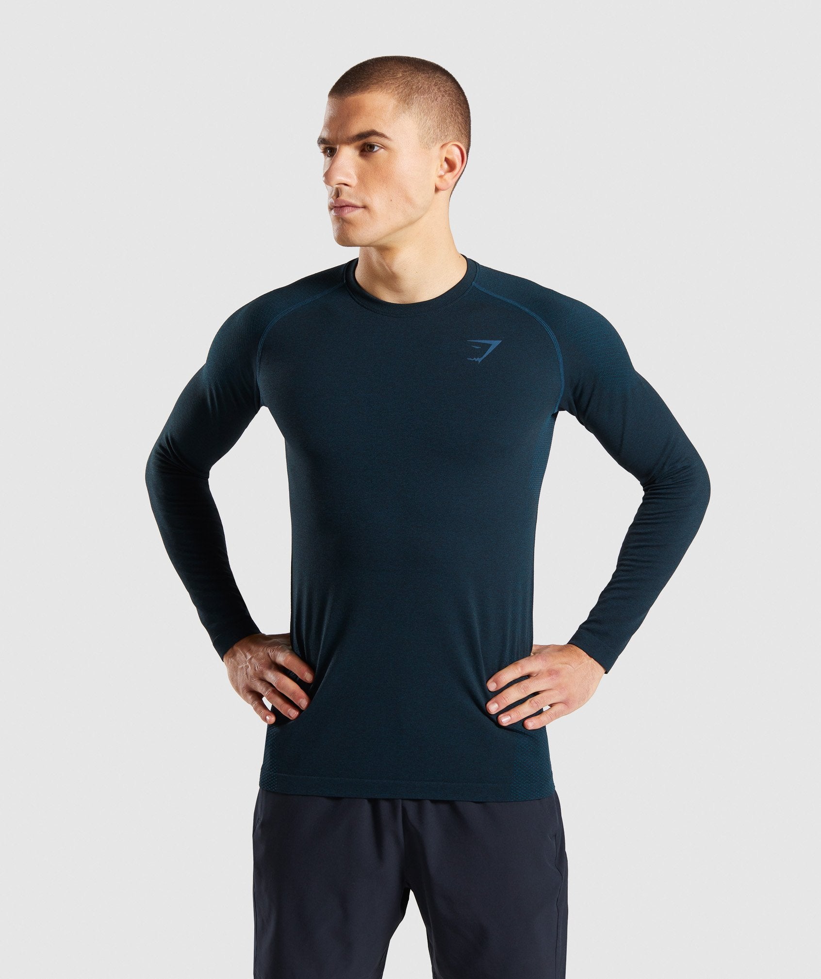 Define Seamless Long Sleeve T-Shirt in Blue - view 1