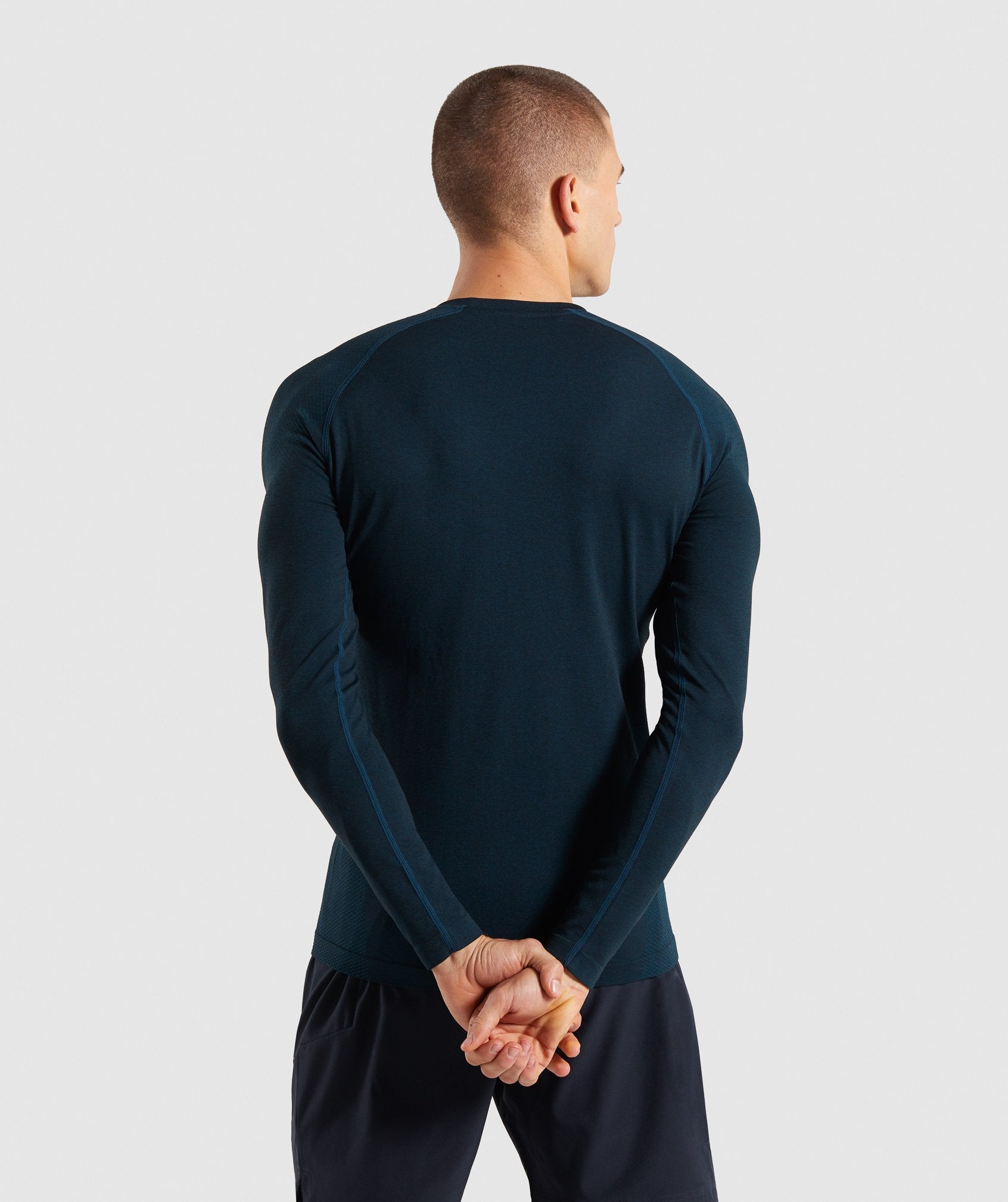 Define Seamless Long Sleeve T-Shirt in Blue - view 2