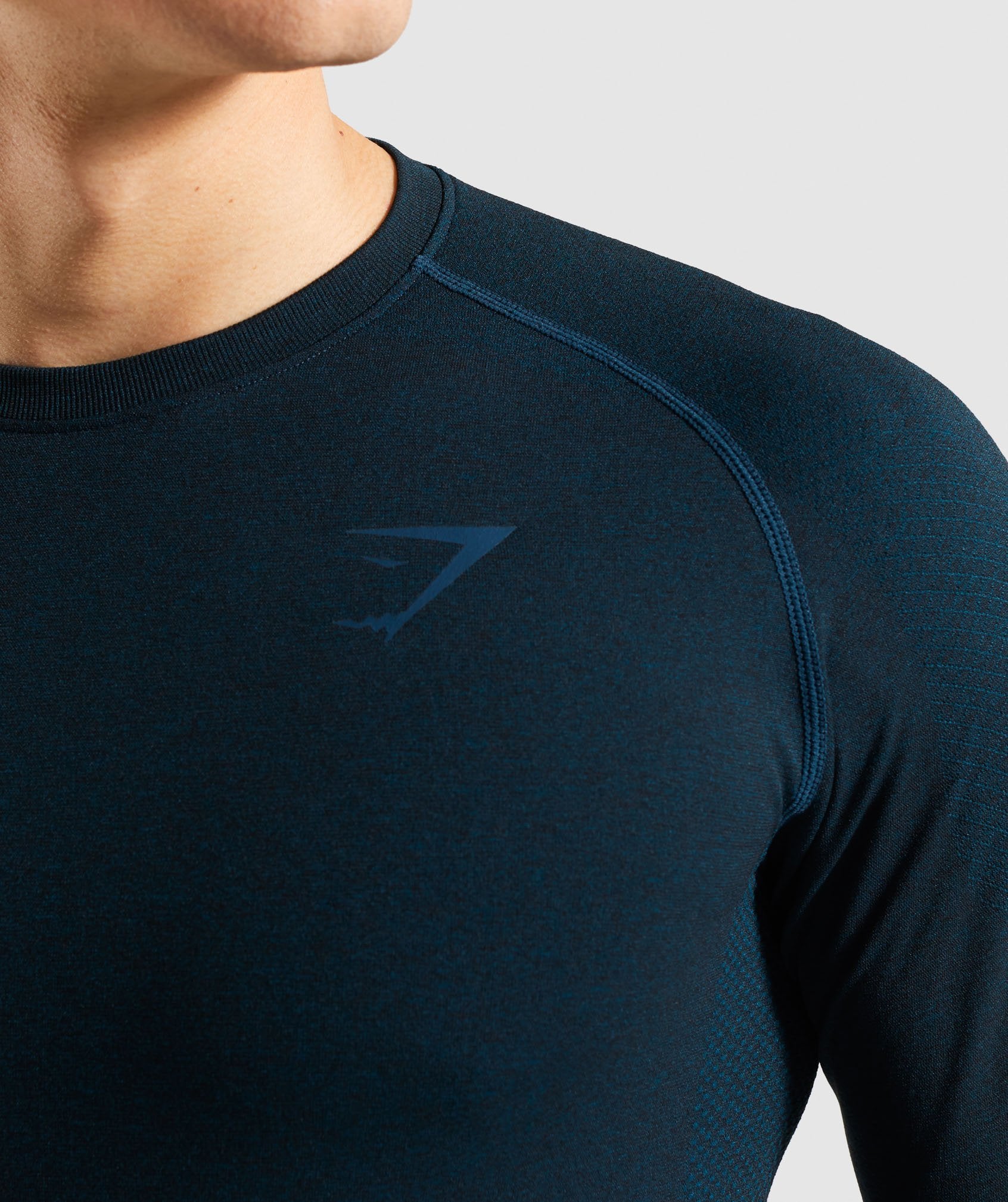 Define Seamless Long Sleeve T-Shirt in Blue - view 6