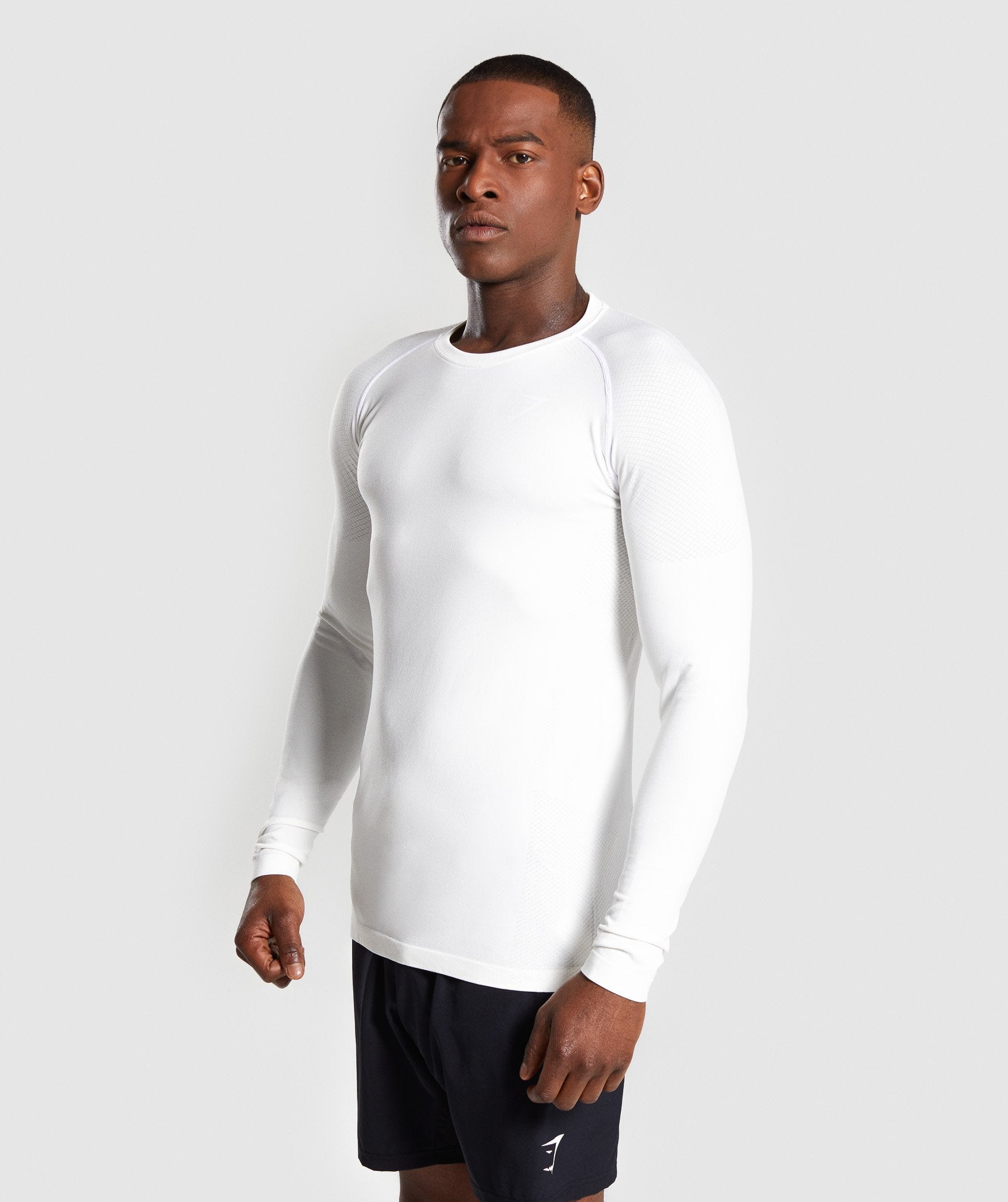 Define Seamless Long Sleeve T-Shirt in White - view 1