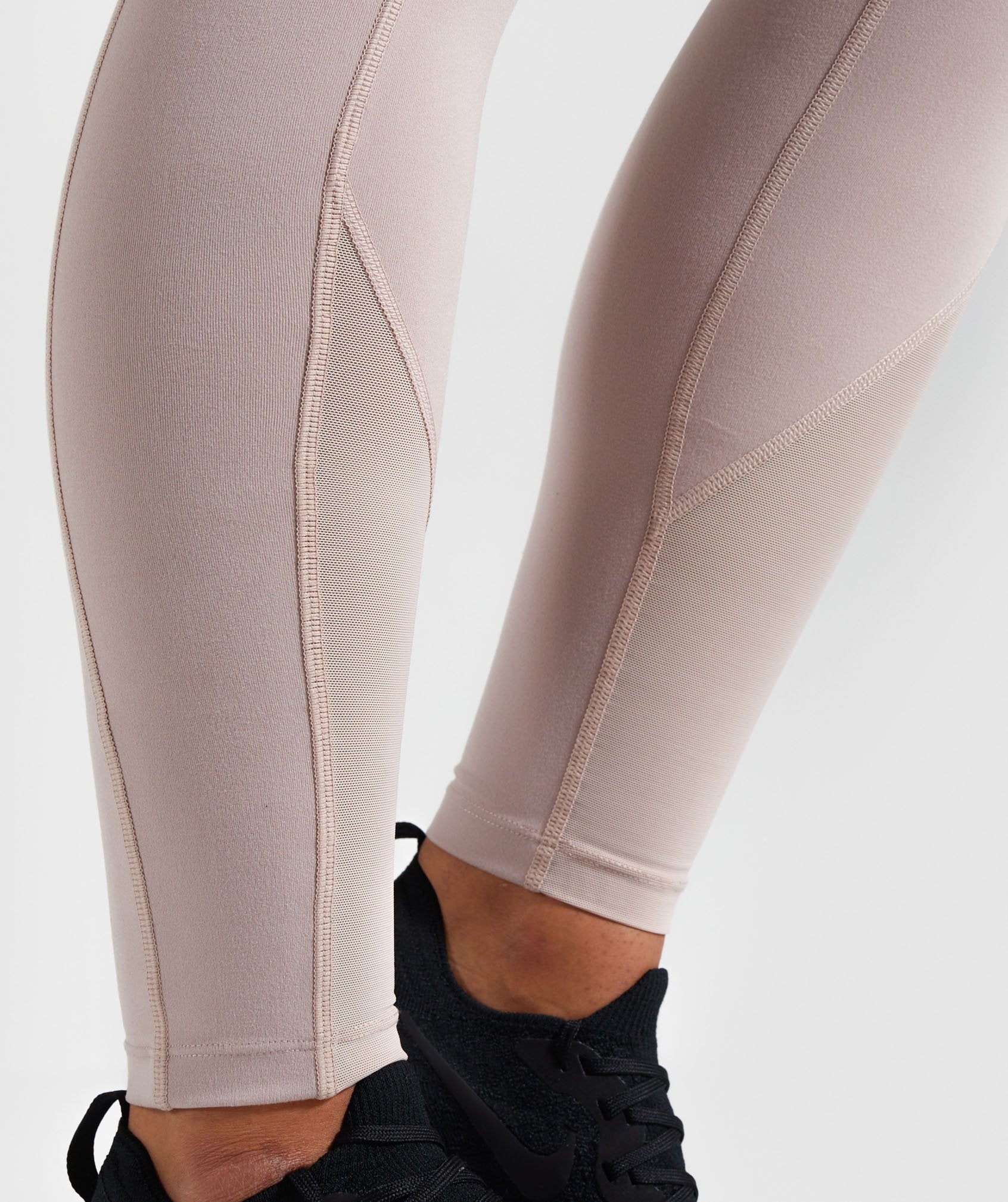 Dreamy Mesh Leggings in Taupe