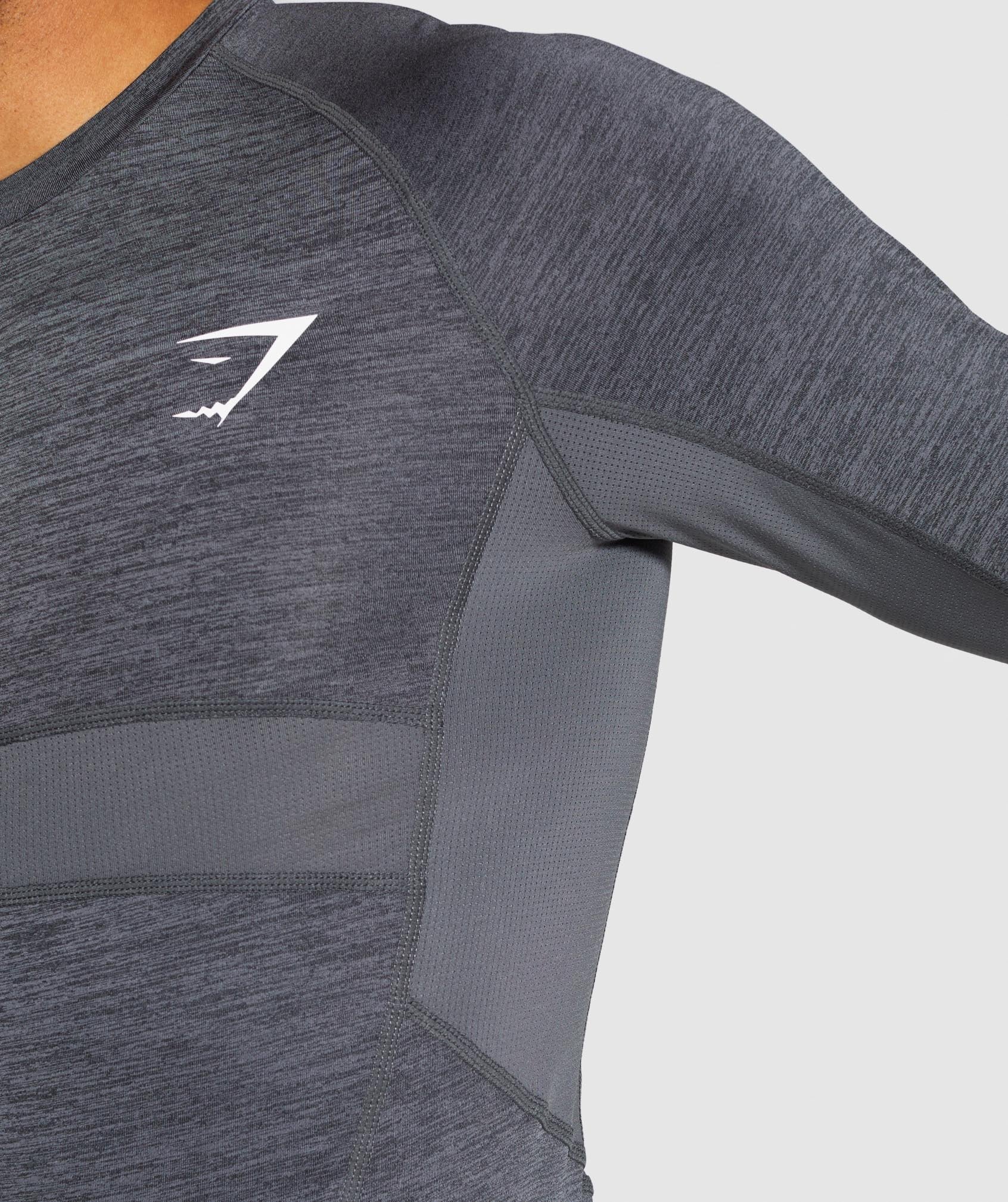 Element+ Baselayer Long Sleeve Top in Black Marl/White - view 5