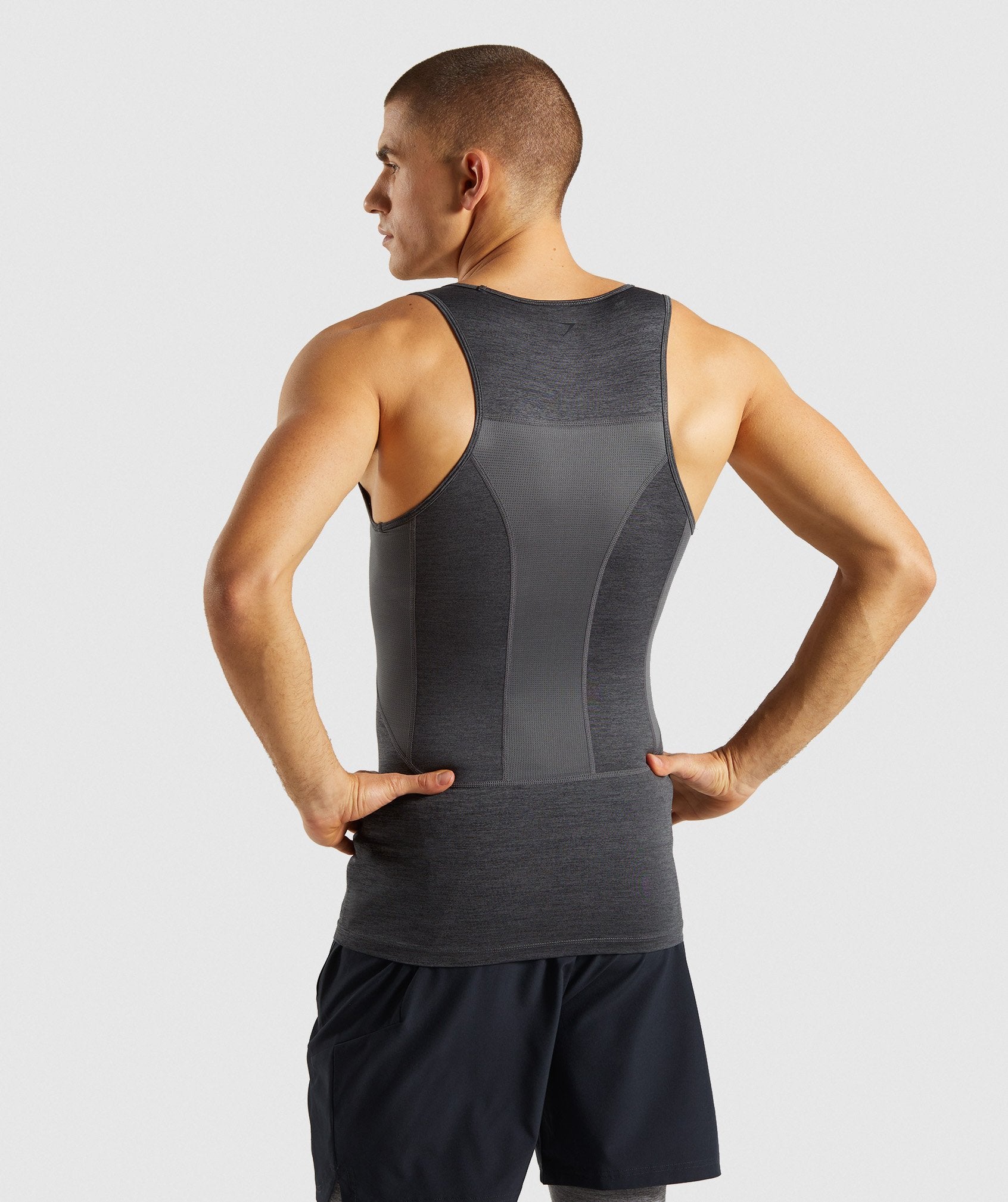Element+ Baselayer Tank in Black Marl - view 2