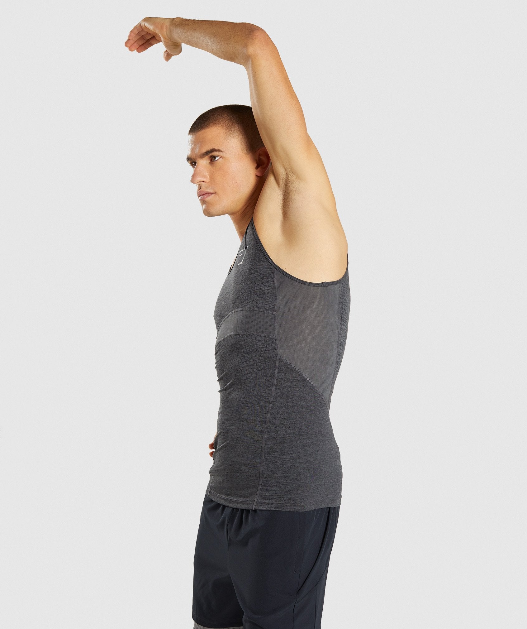 Element+ Baselayer Tank in Black Marl - view 3