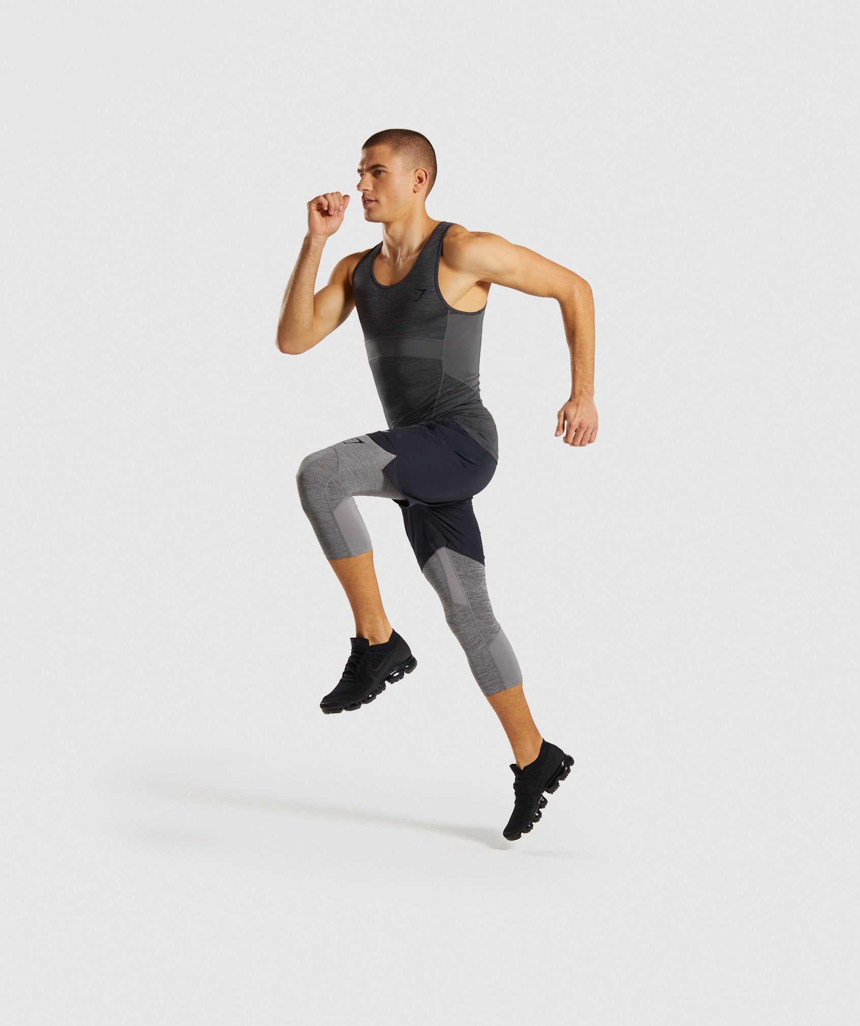 Element+ Baselayer Tank in Black Marl - view 4