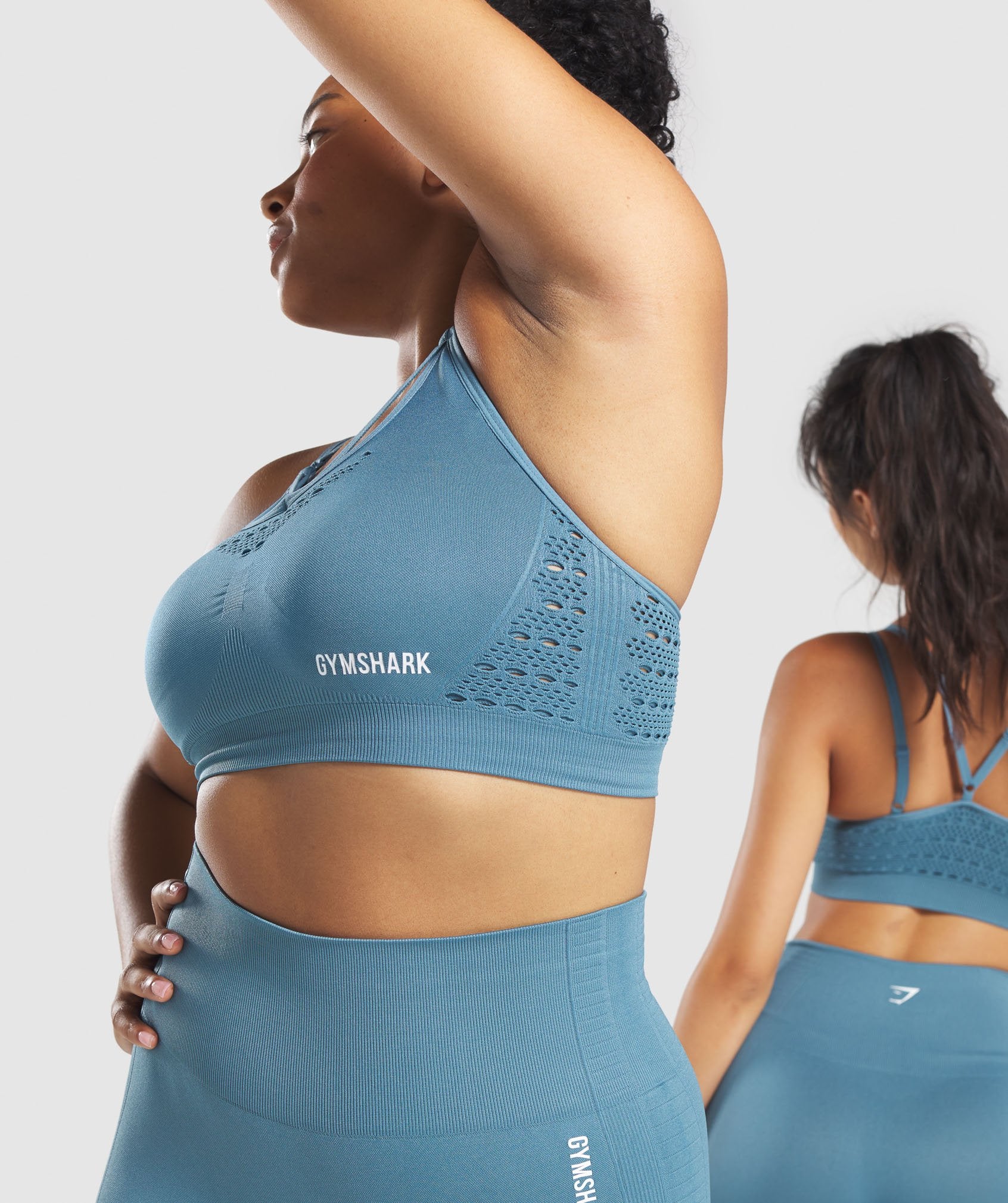 Energy+ Seamless Sports Bra in Blue Stone