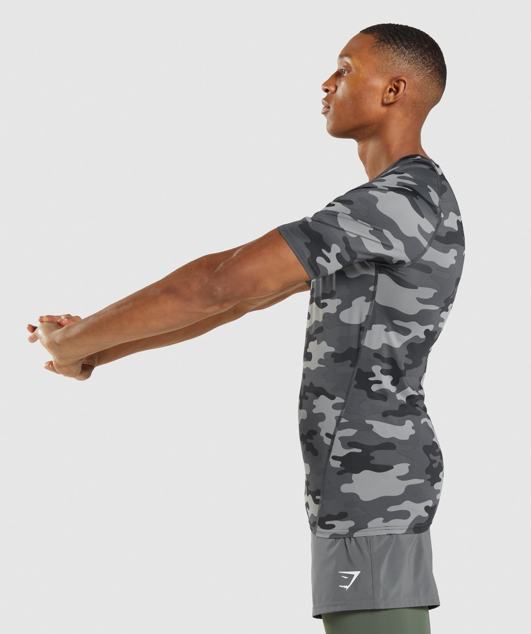 Element Baselayer T-Shirt in Camo Grey Print - view 5