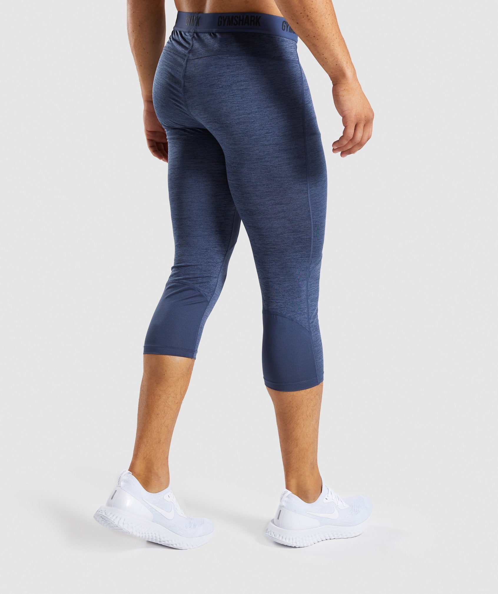 Element+ Baselayer 3/4 Leggings in Sapphire Blue Marl - view 2