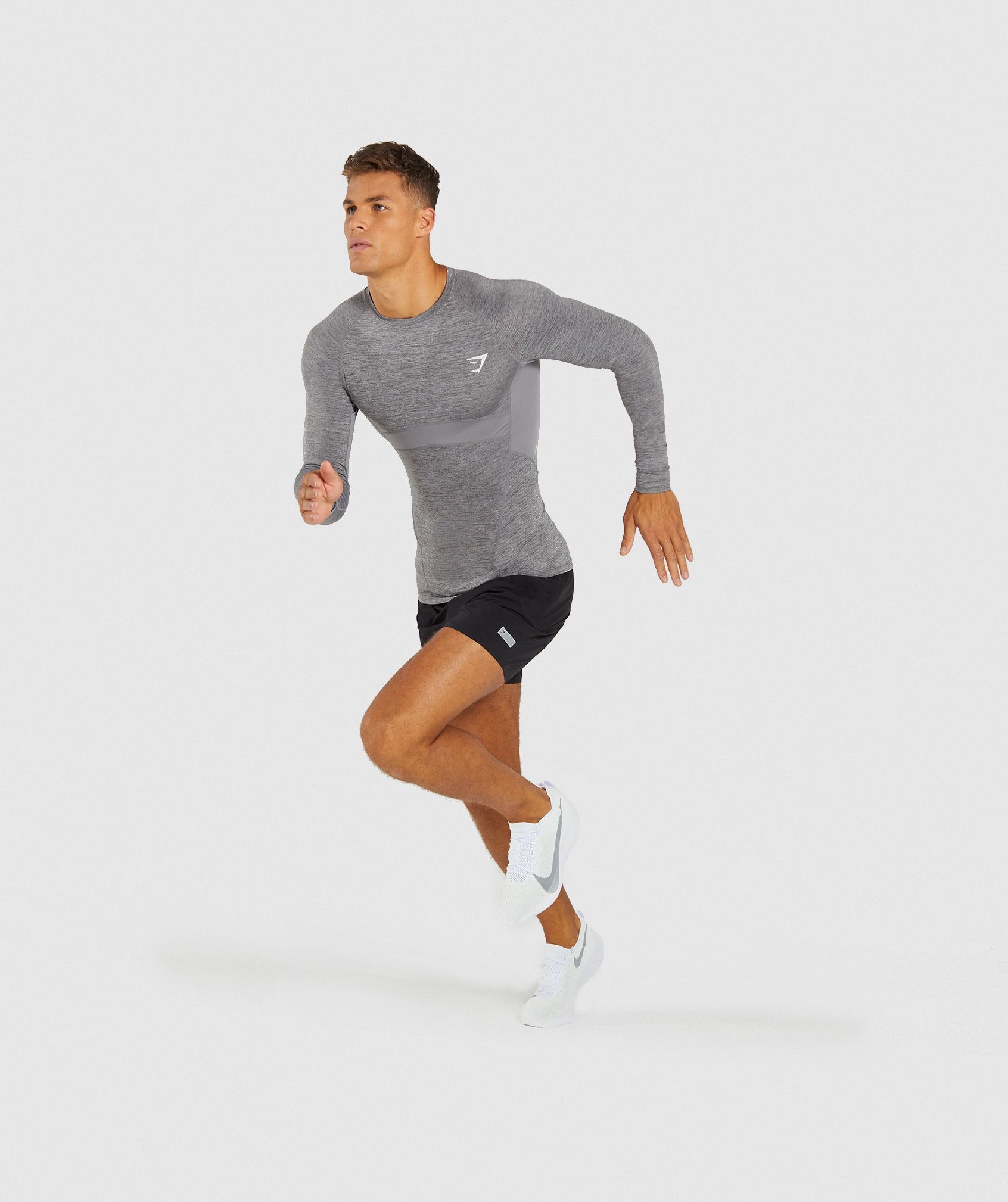 Element+ Baselayer Long Sleeve Top in Smokey Grey Marl - view 4