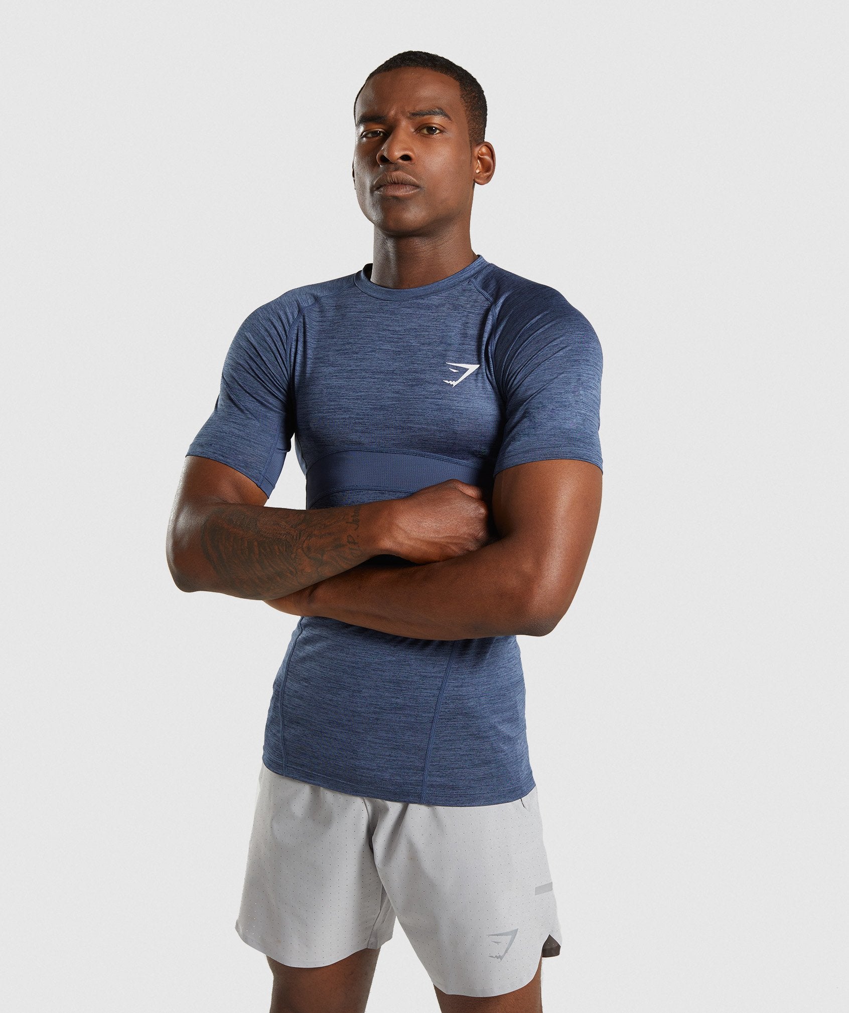 Element+ Baselayer T-Shirt in Sapphire Blue Marl - view 3