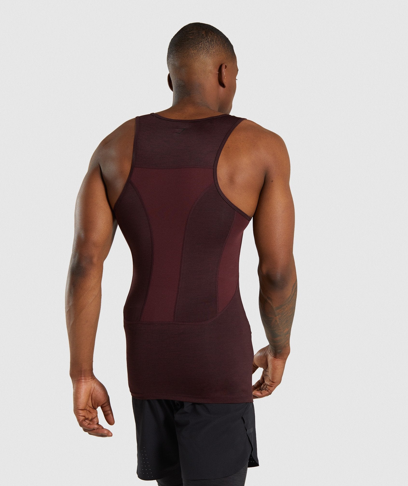 Element+ Baselayer Tank in Ox Red Marl - view 2
