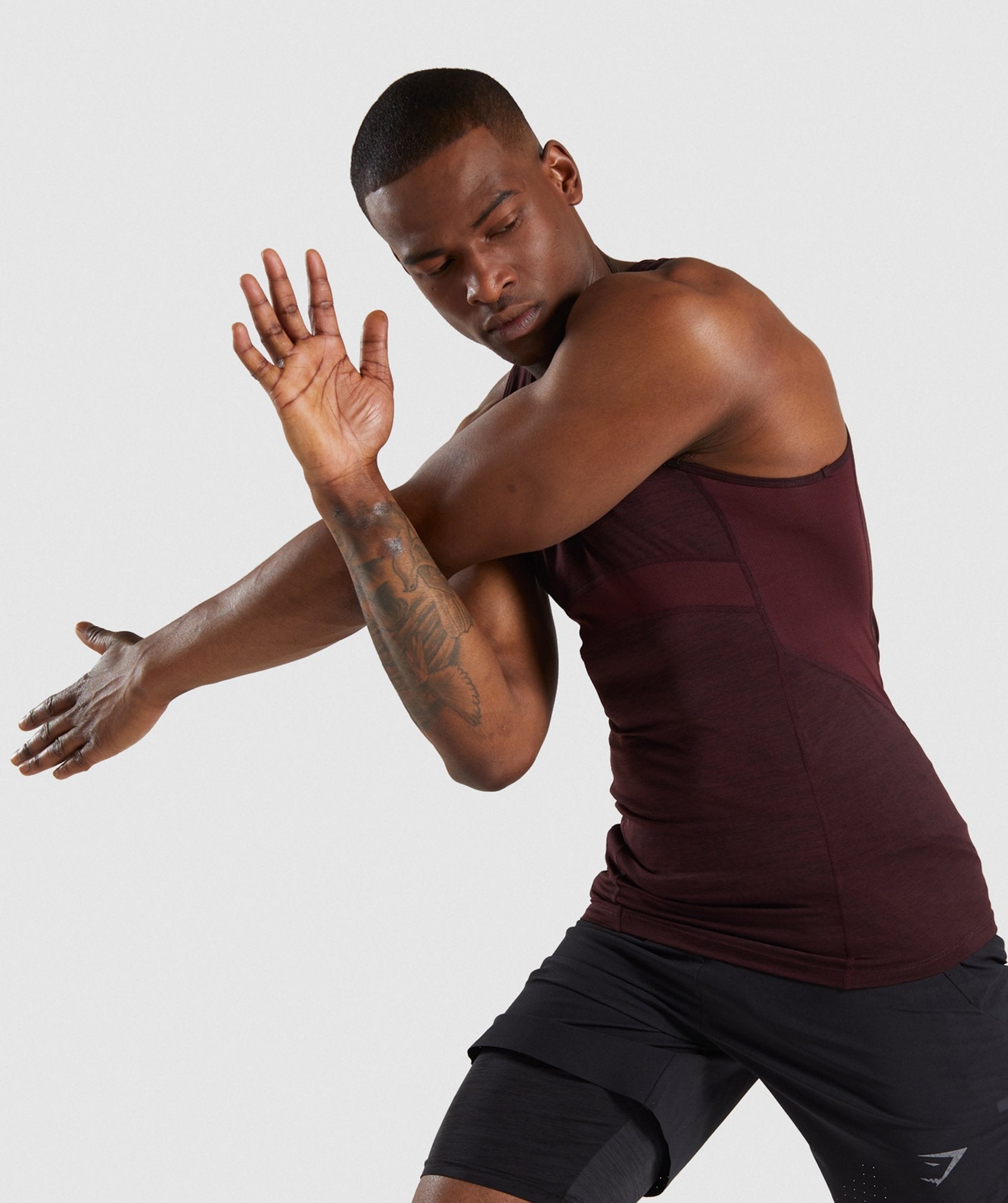 Element+ Baselayer Tank in Ox Red Marl - view 4