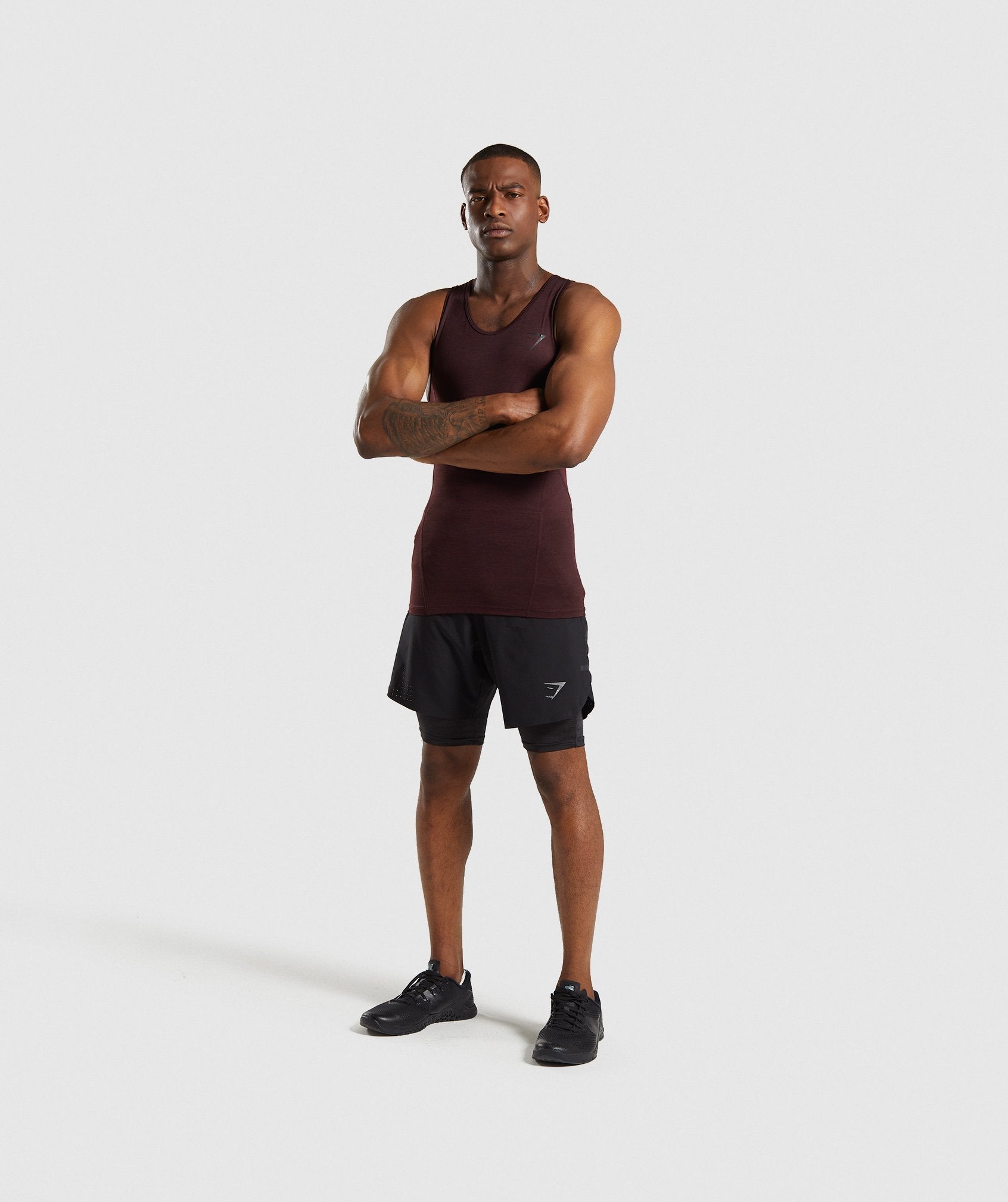 Element+ Baselayer Tank in Ox Red Marl - view 3