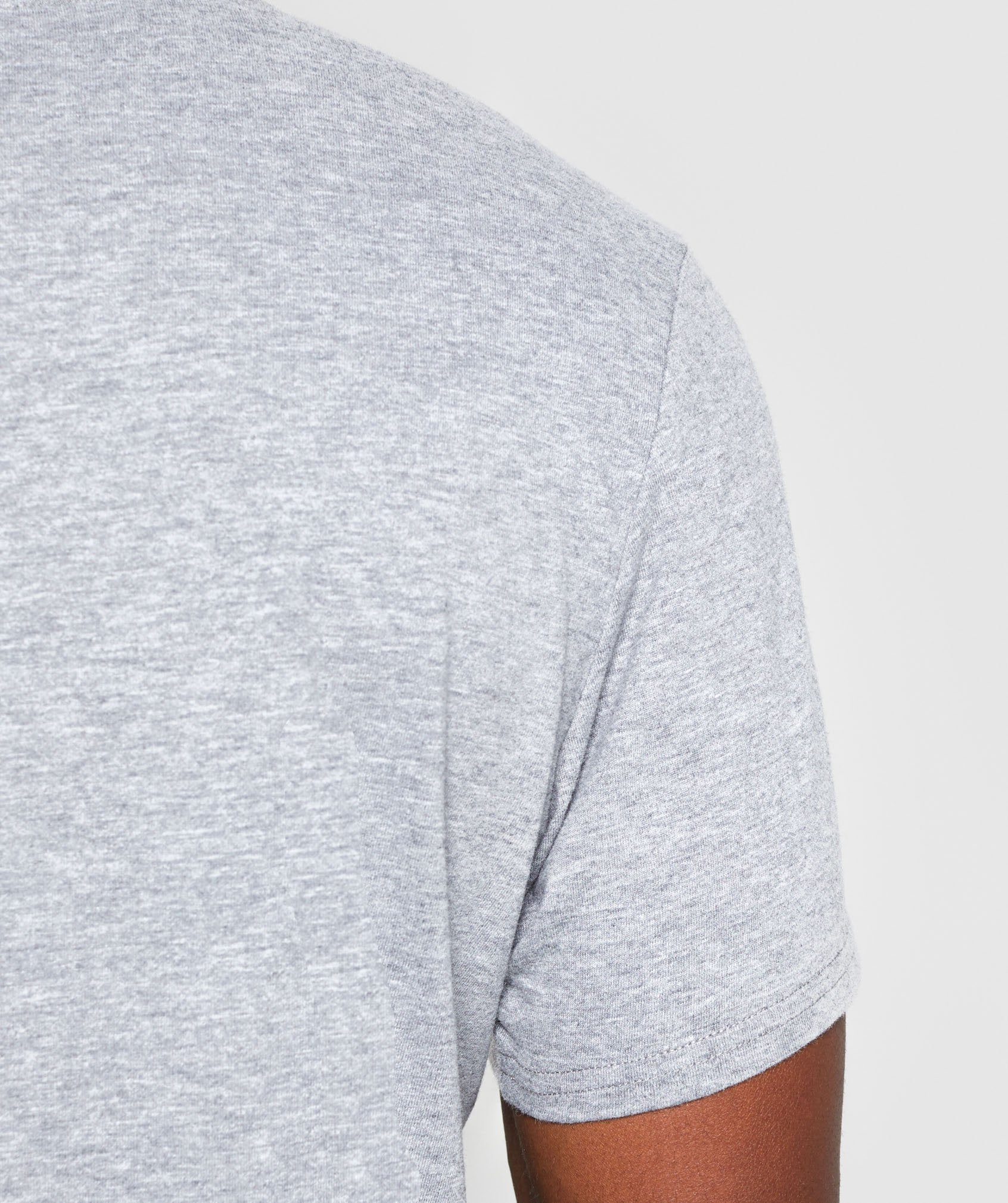 Embroidered Logo T-Shirt in Grey Marl - view 6