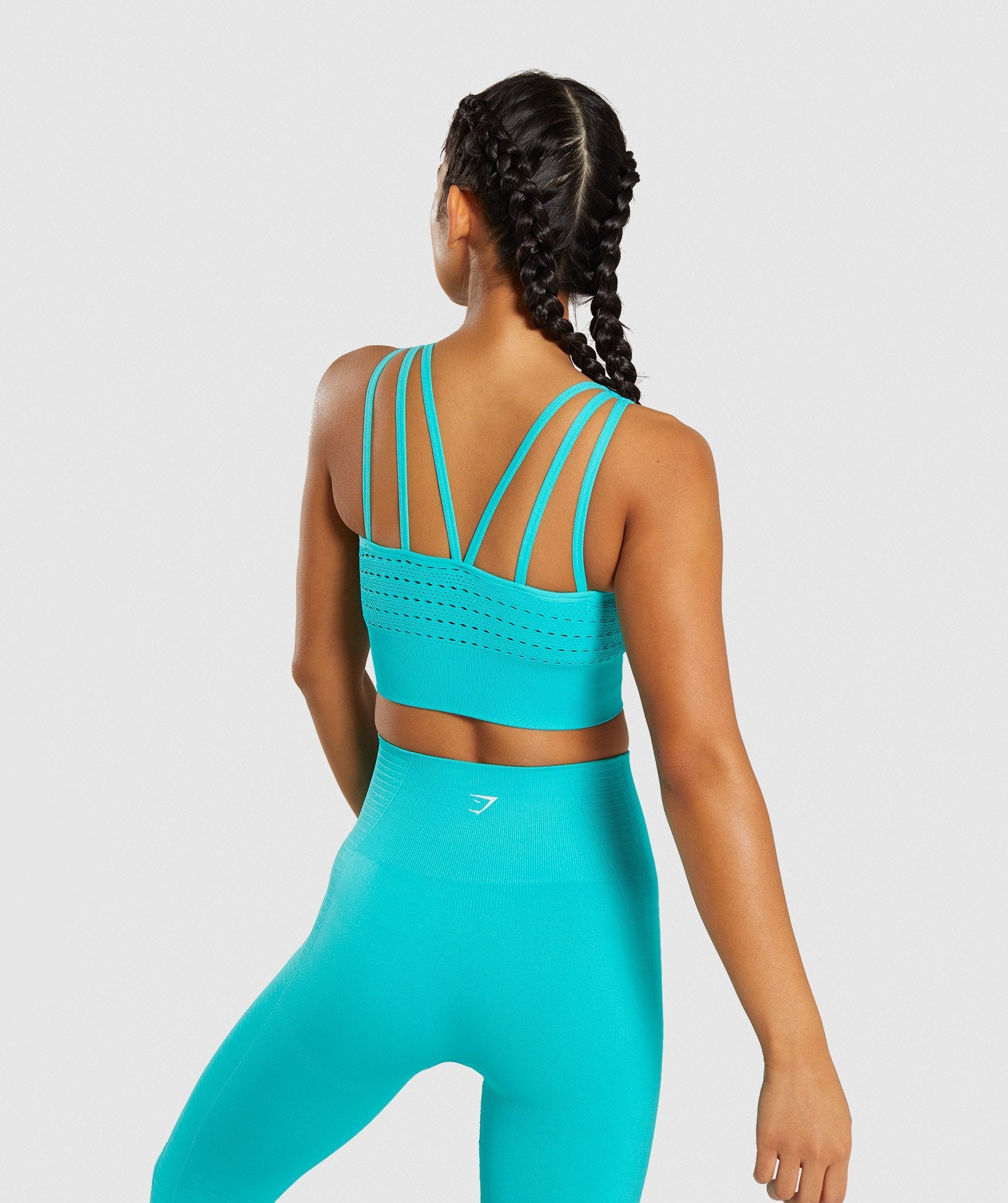 Energy+ Seamless Crop Top in Tropical Blue - view 2