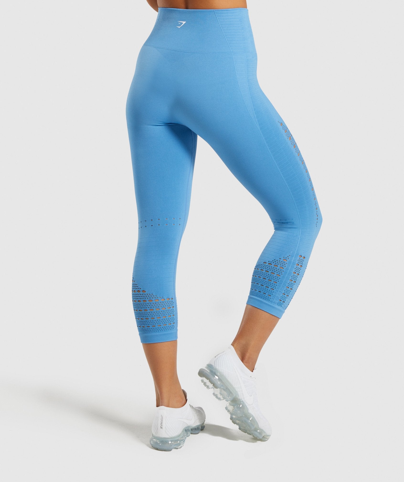 Energy+ Seamless Cropped Leggings in  Blue - view 2