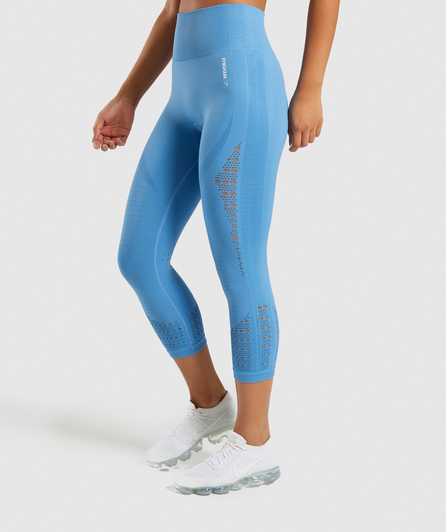 Energy+ Seamless Cropped Leggings in  Blue - view 3
