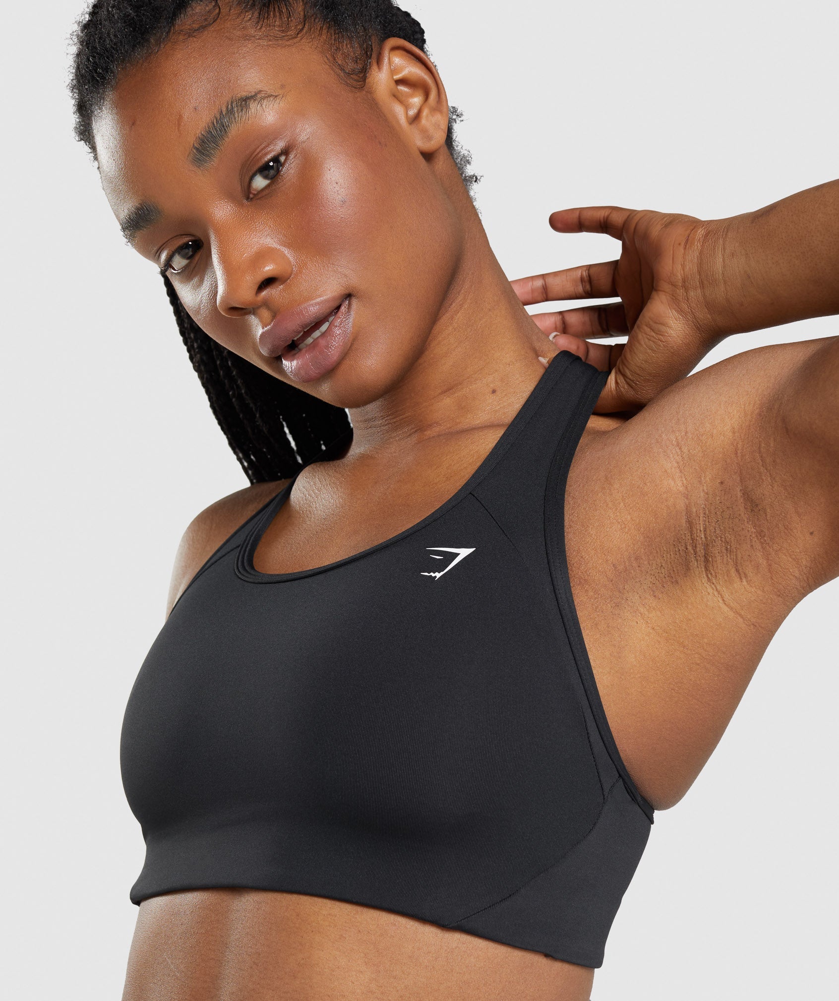 Essential Racer Back Sports Bra in Black - view 6
