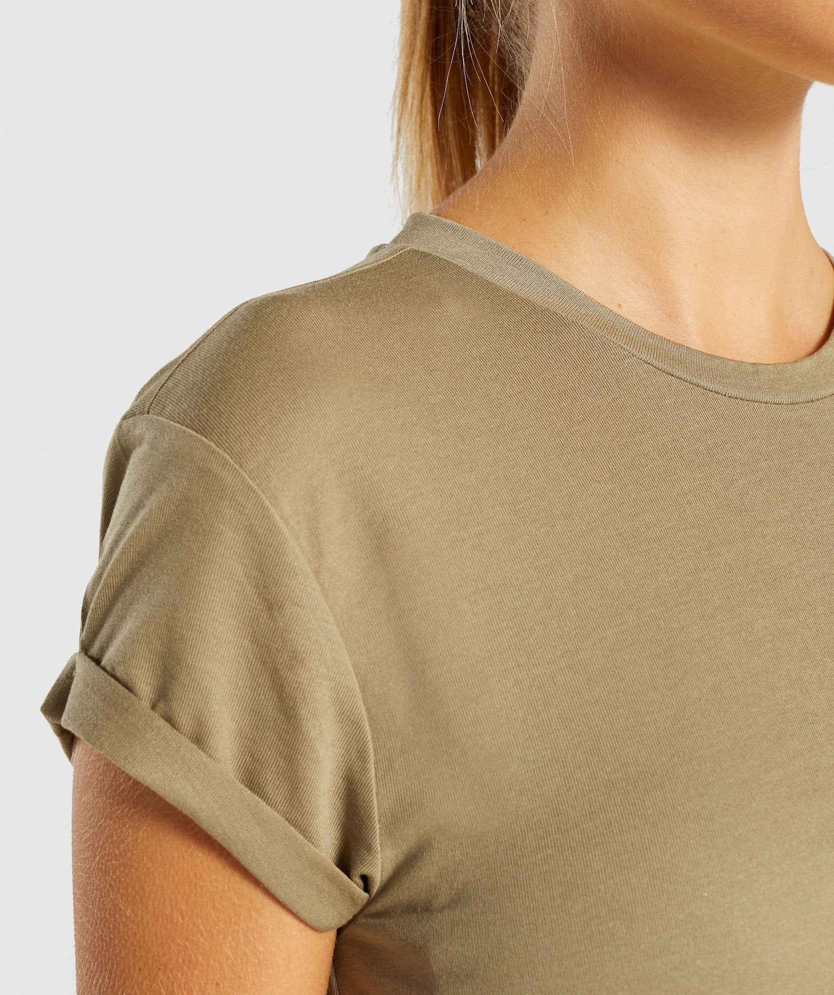 Essential Be A Visionary Tee in Washed Khaki/White - view 5