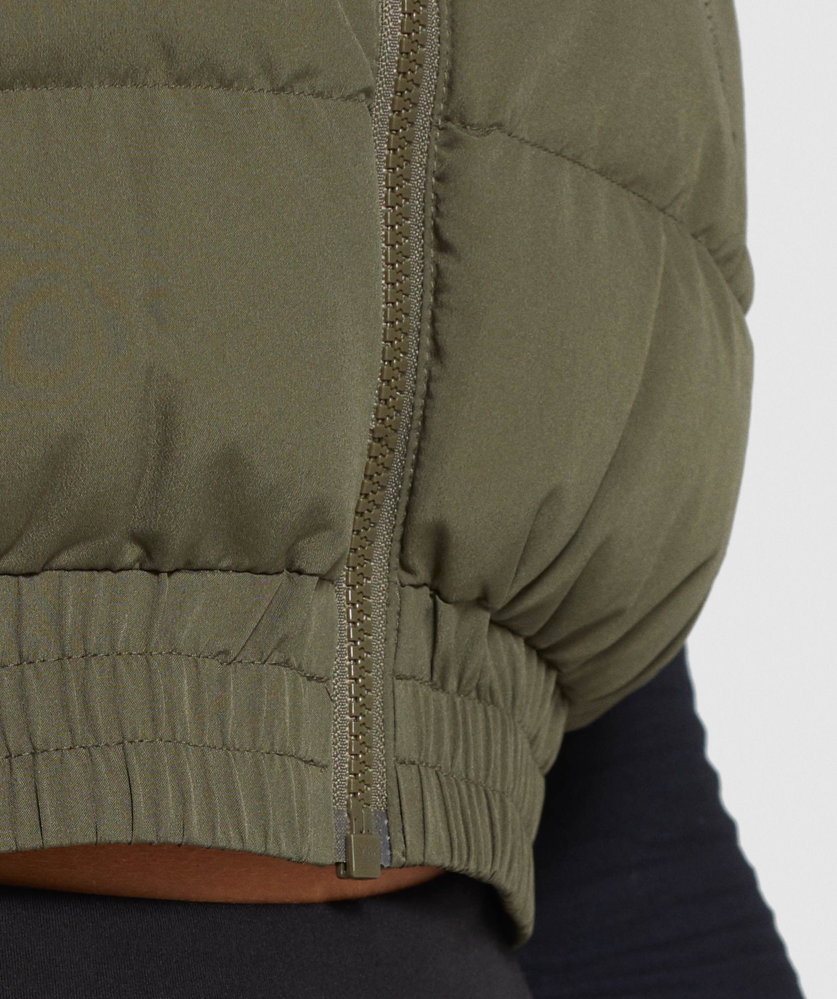 Essential Crop Gilet in Khaki - view 6