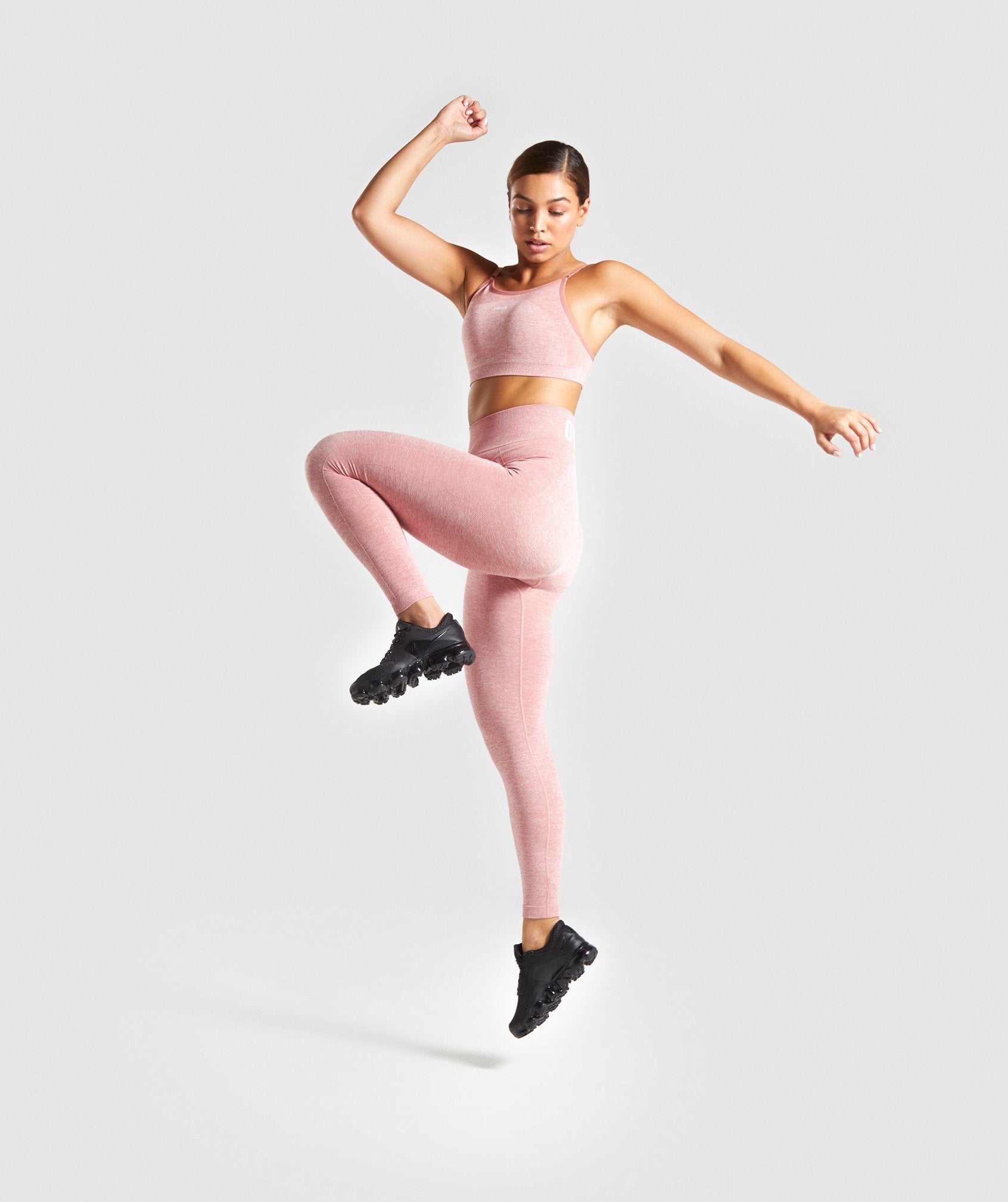 Flex High Waisted Leggings in Pink/White - view 4