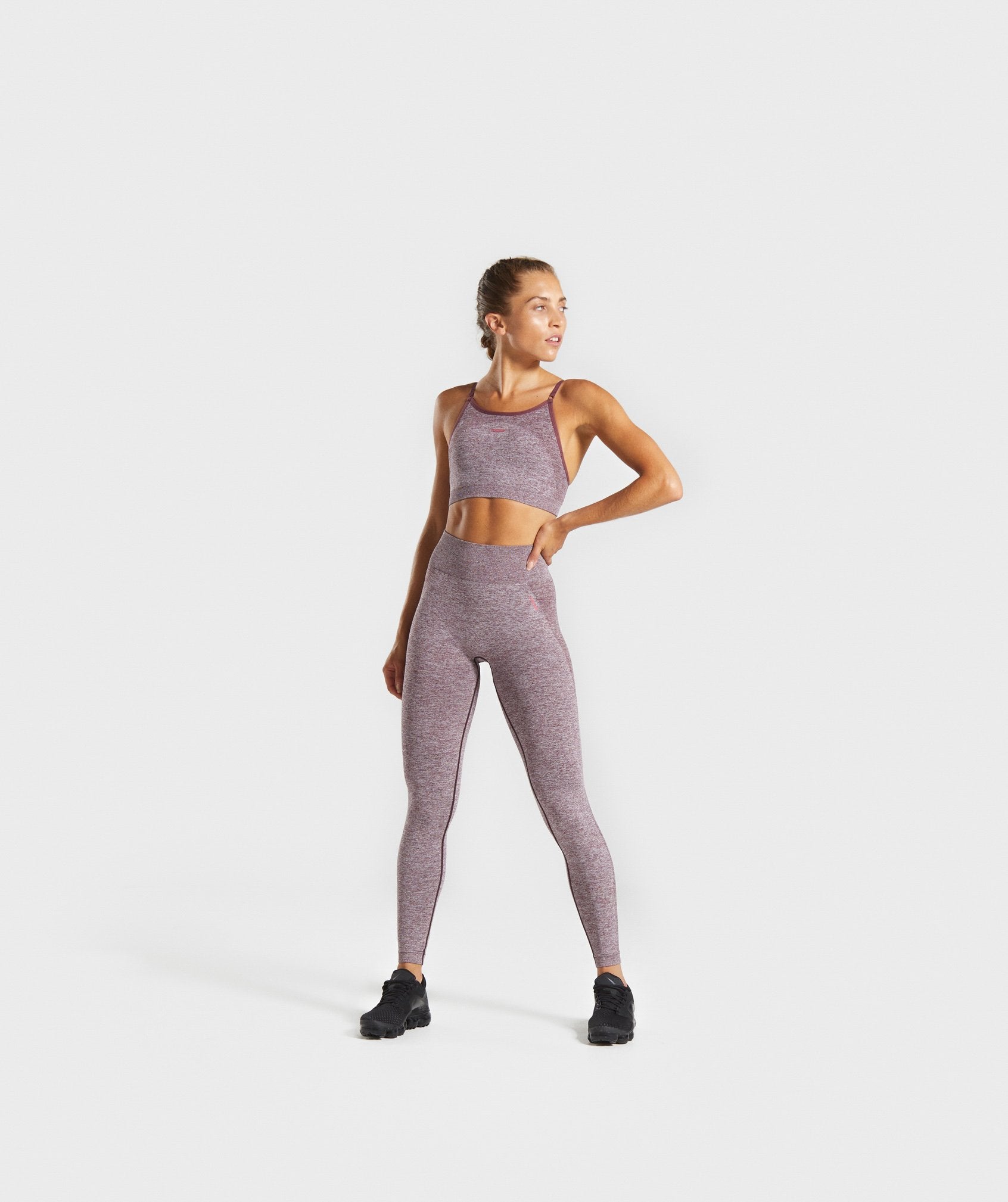 Flex High Waisted Leggings in Berry/Rose