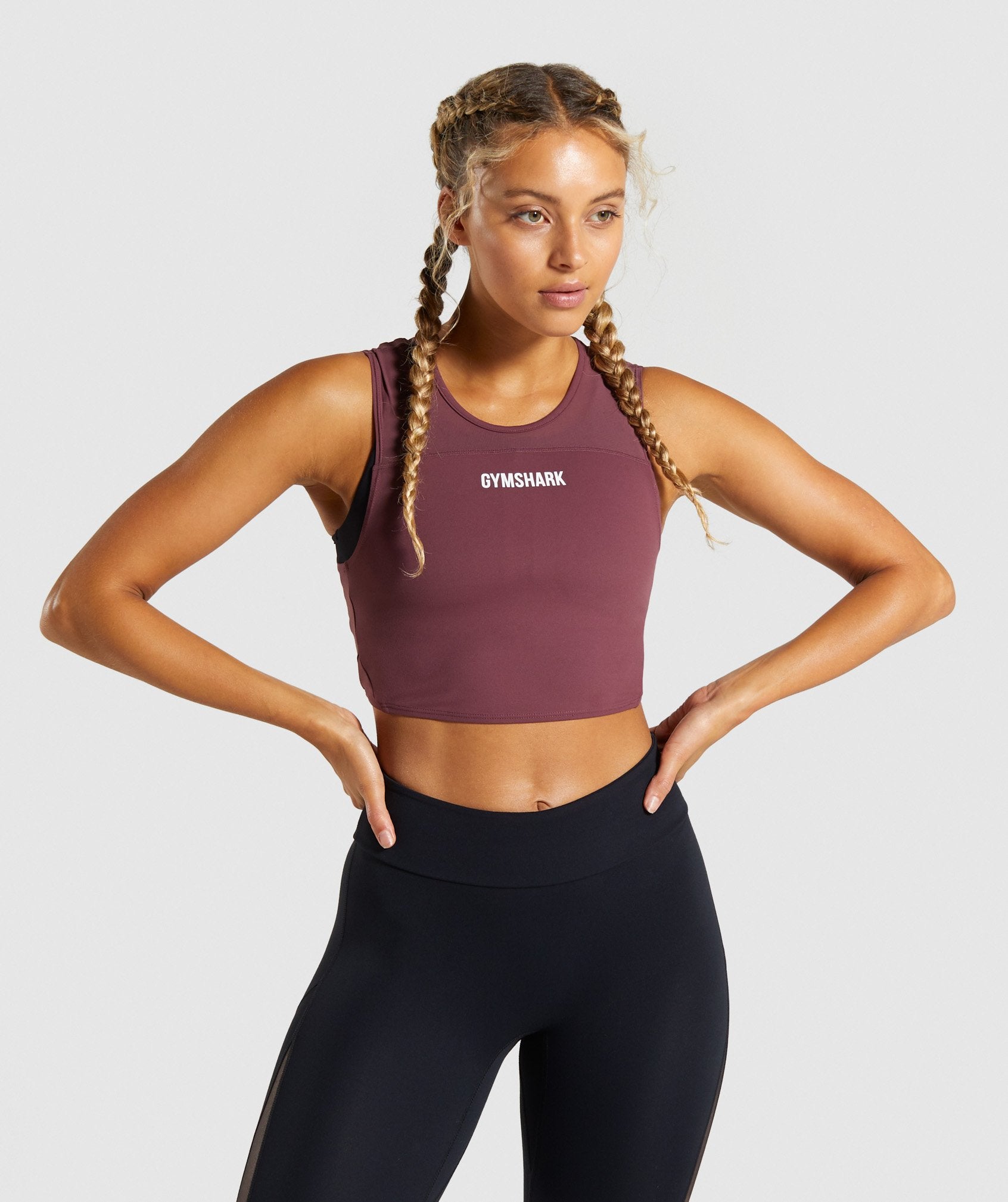 Form Crop Top in Berry Red - view 1