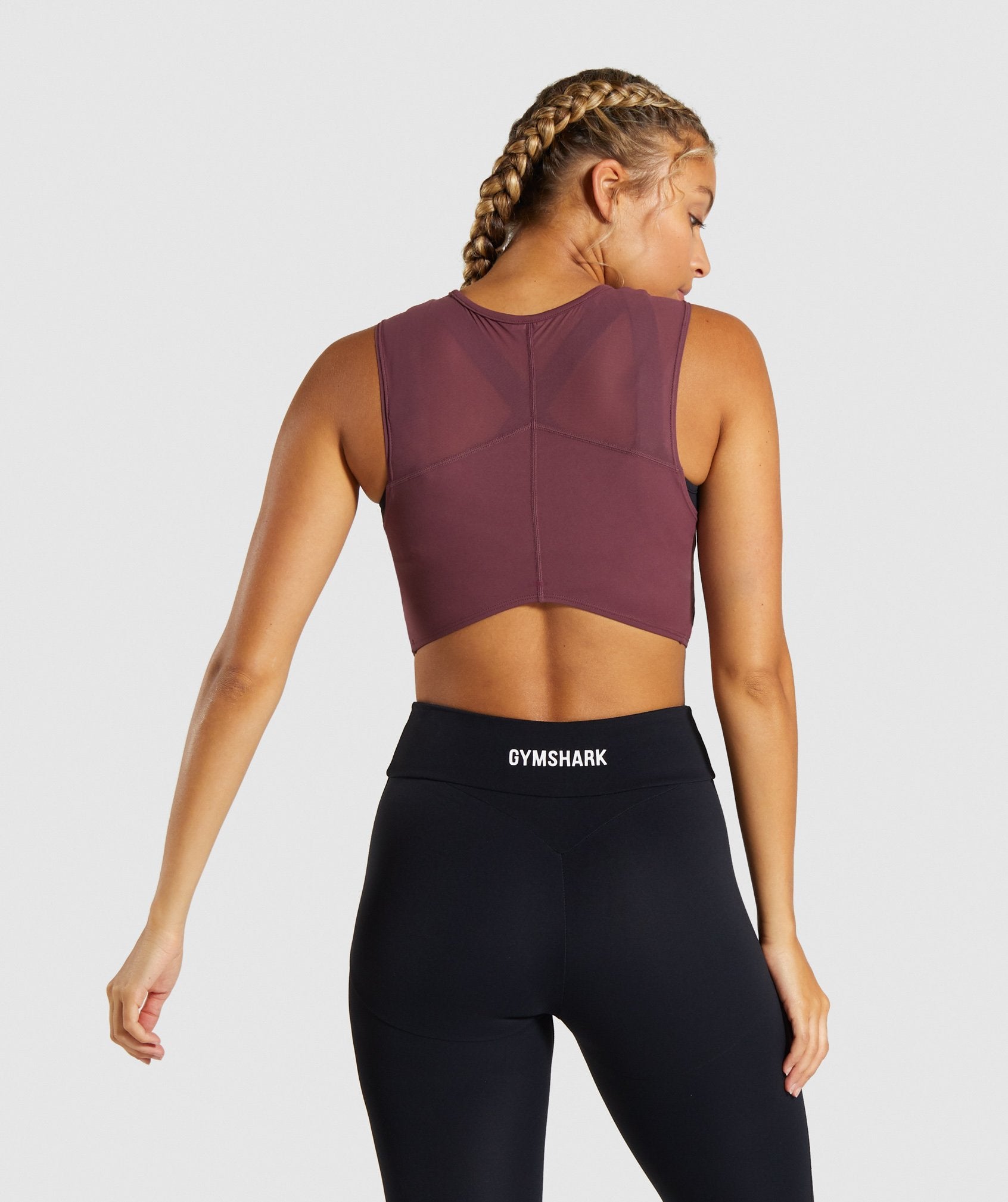 Form Crop Top in Berry Red - view 2