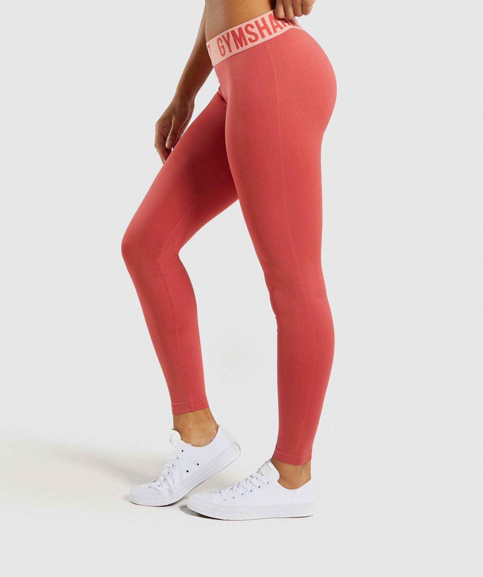 Fit Seamless Leggings in Orange - view 3