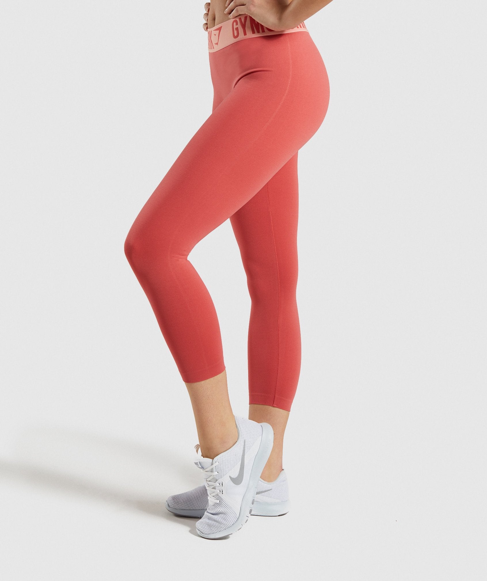 Fit Seamless Cropped Leggings in Orange - view 3