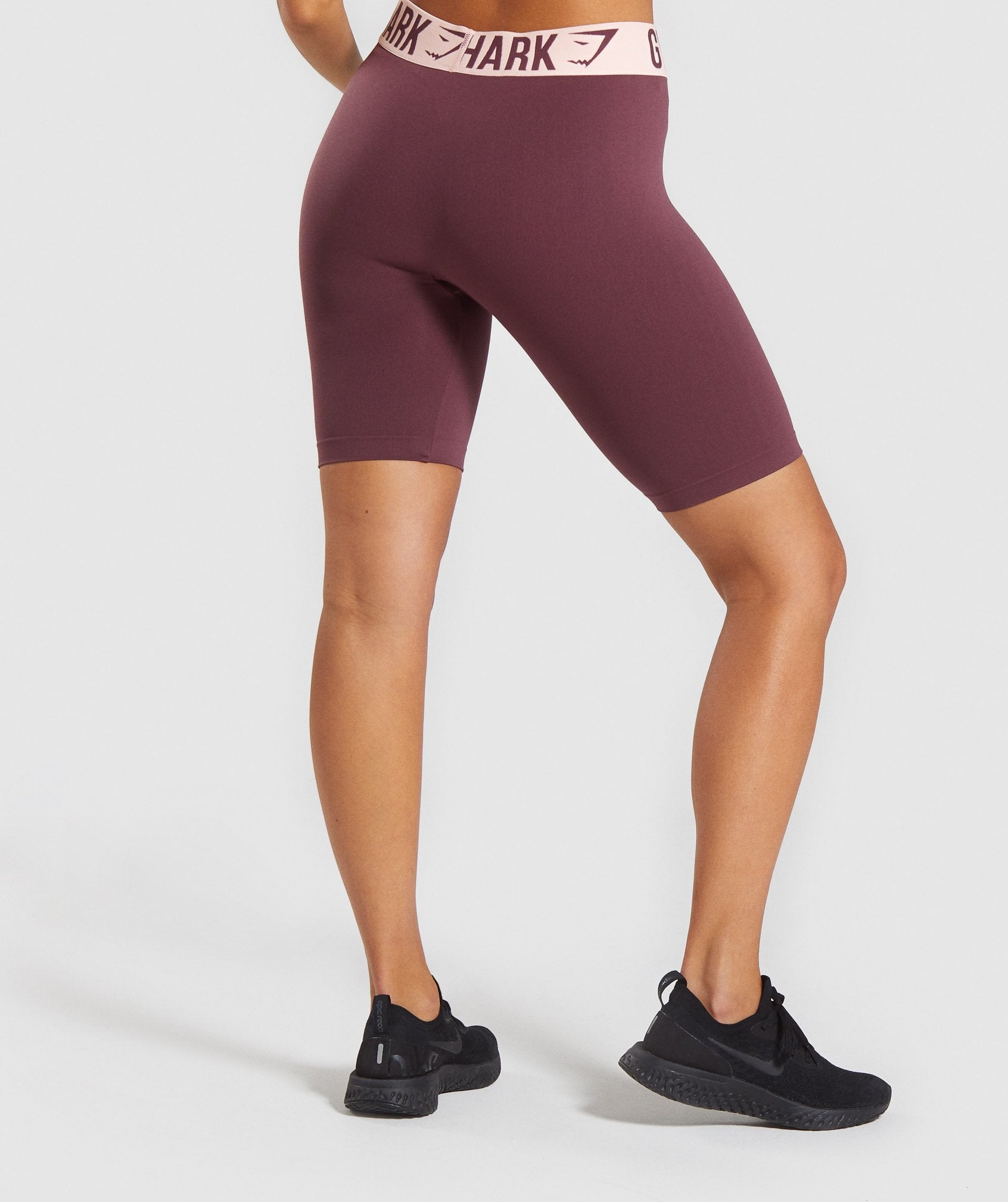 Fit Seamless Cycling Shorts in Berry Red/Pink - view 2