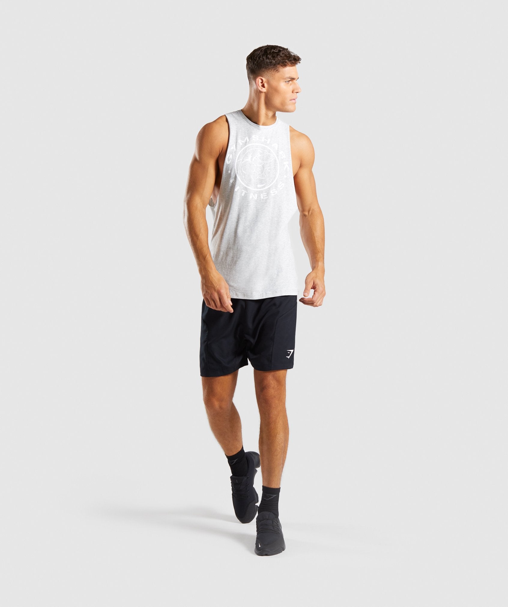 Legacy Drop Armhole Tank in Wolf Grey Marl - view 4