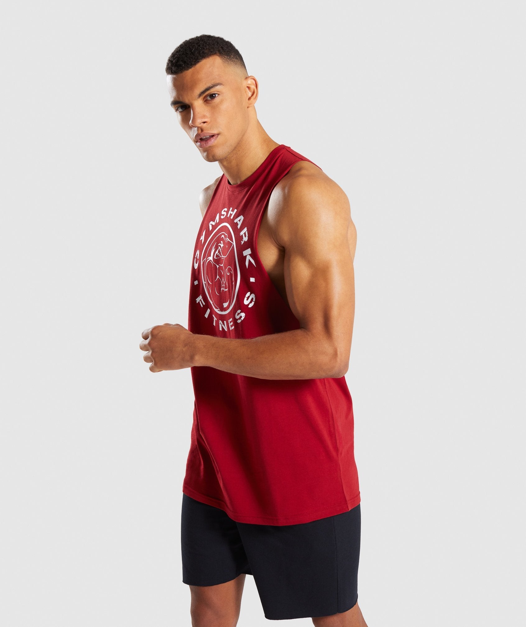 Legacy Drop Armhole Tank in Full Red - view 3