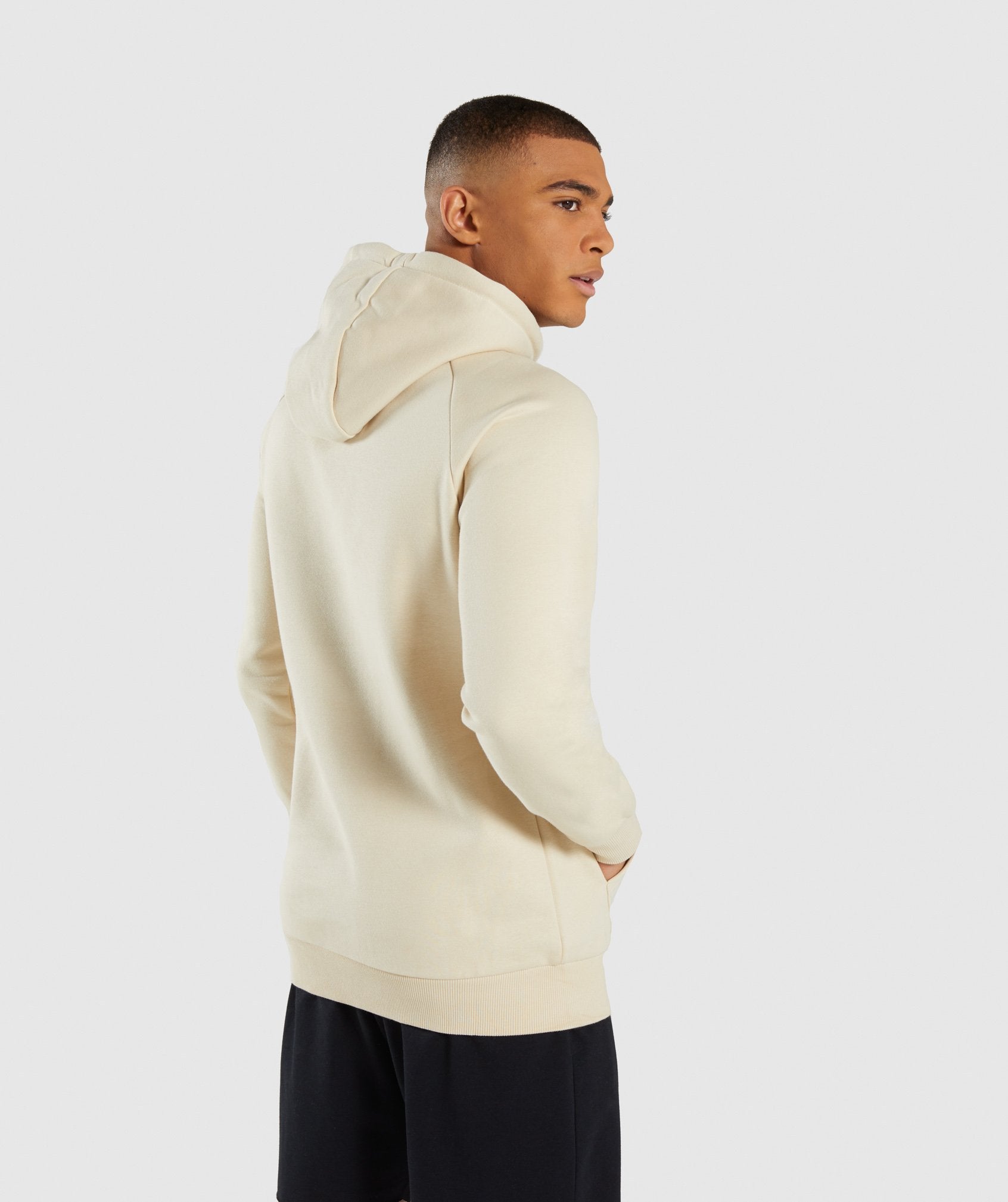 Legacy Debossed Hoodie- Warm Beige in null - view 2