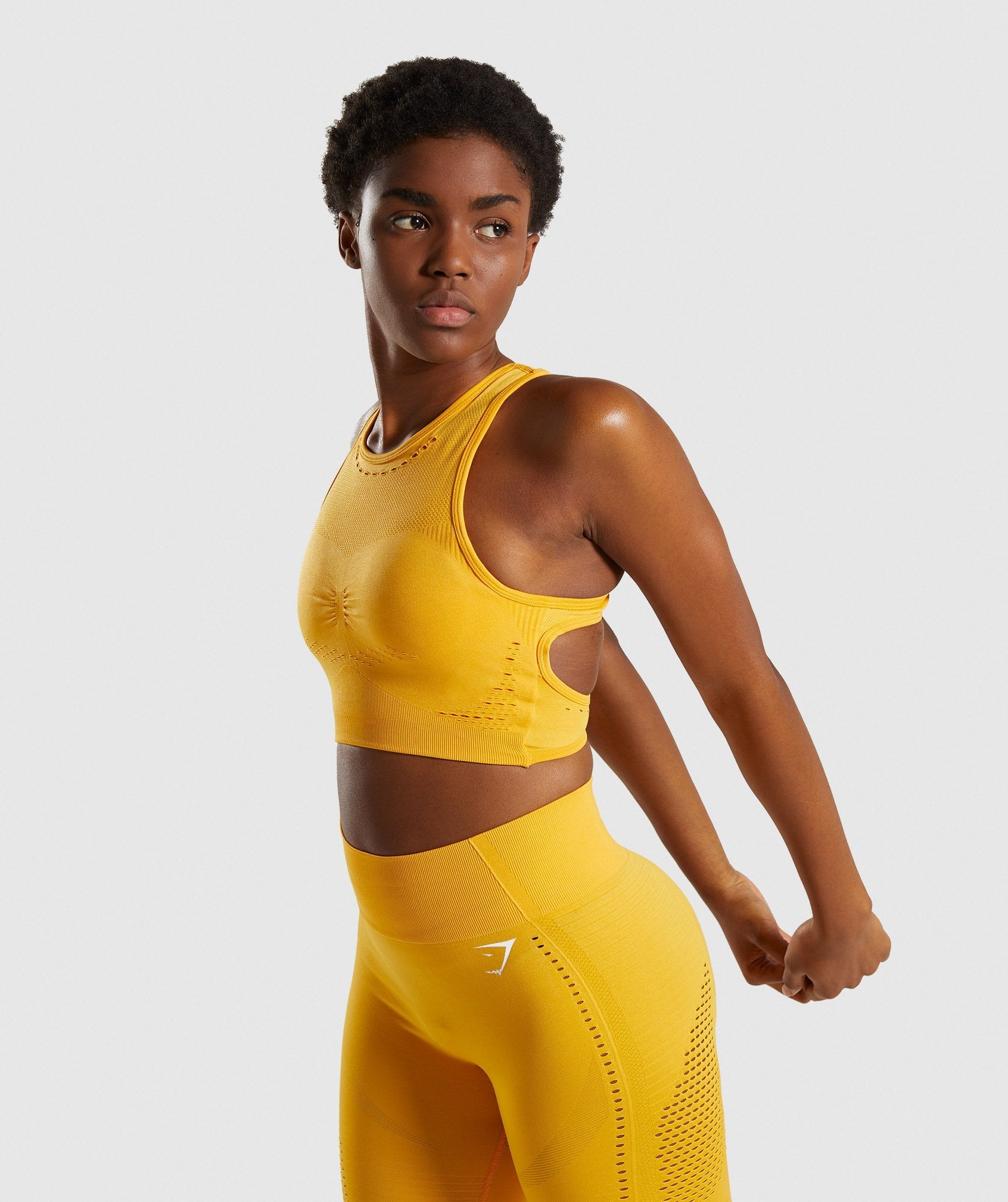 Flawless Knit Sports Bra in Yellow - view 3