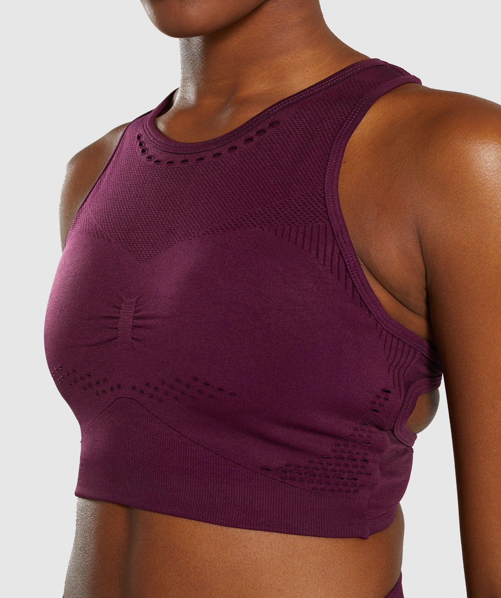 Flawless Knit Sports Bra in Ruby - view 5