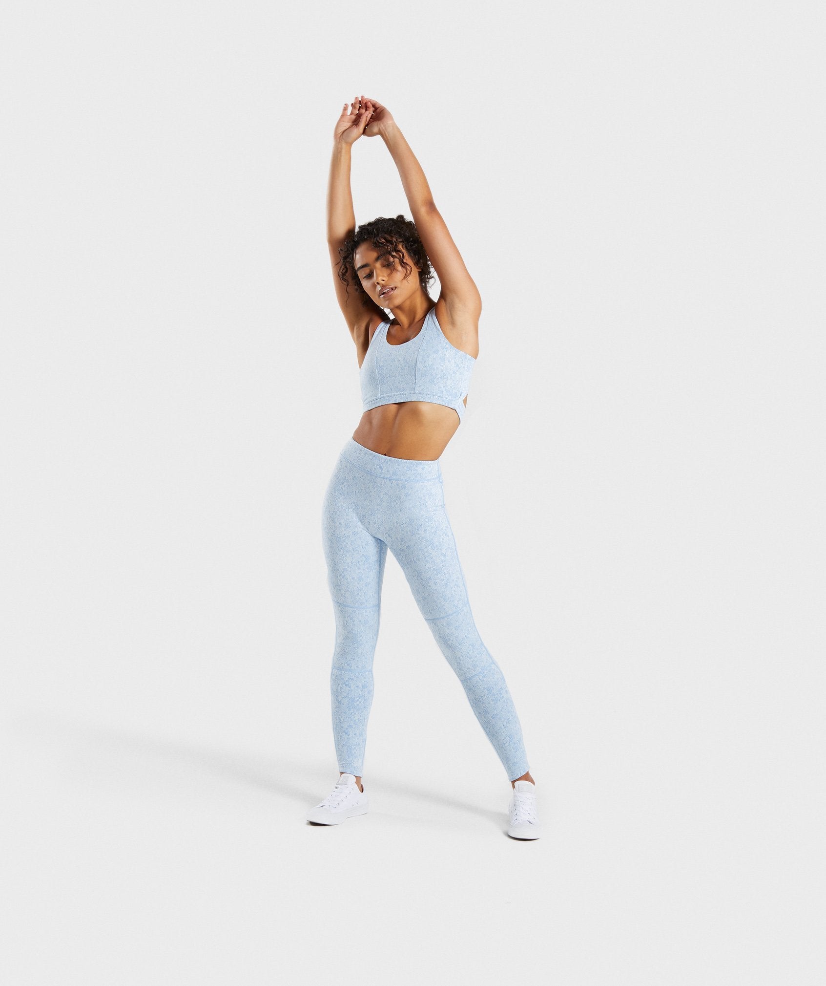 Fleur Texture Sports Bra in Blue - view 4