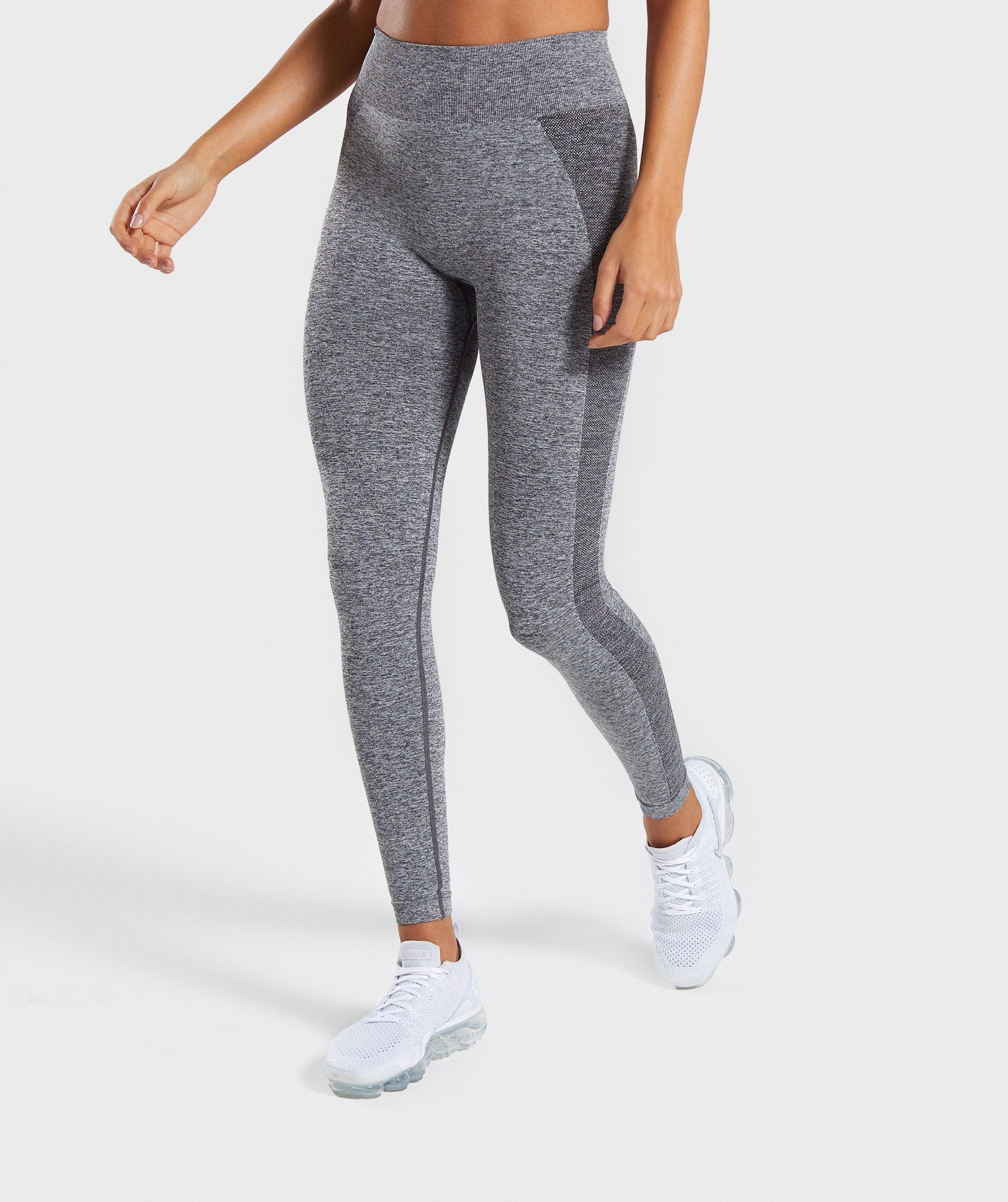 Flex High Waisted Leggings in Grey/Pink - view 2